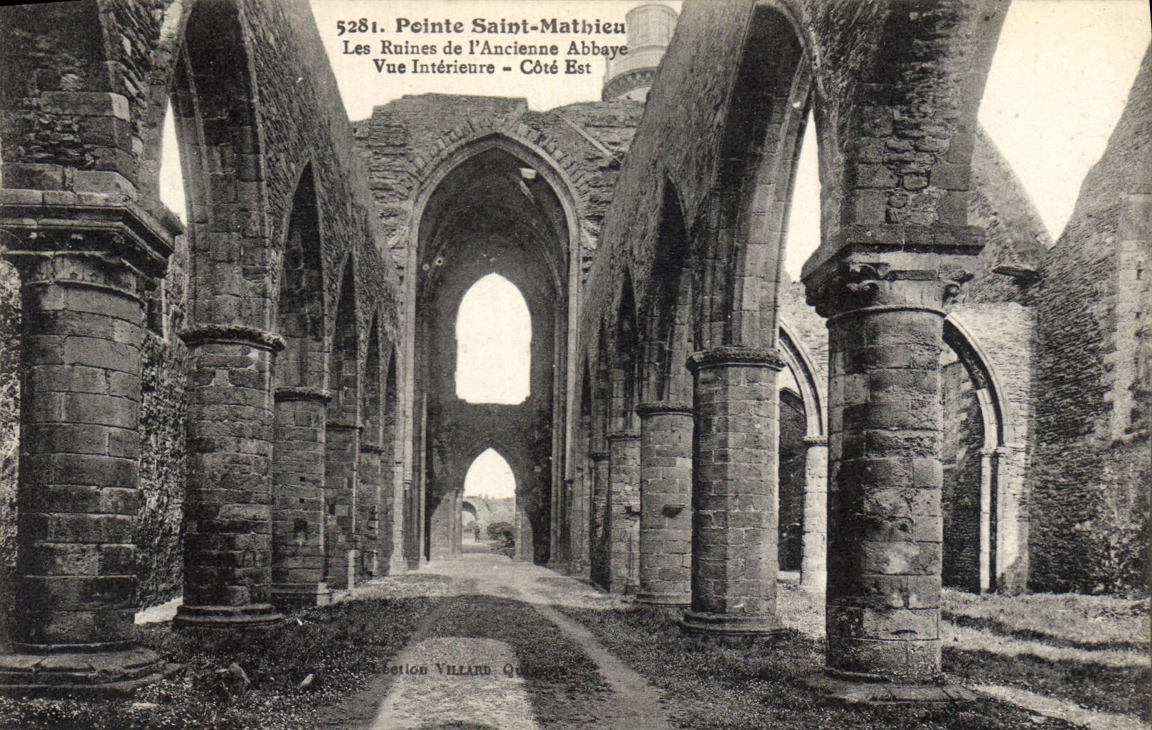 De la VENDIMIA de la POSTAL del punto de Mateo ruinas Saint de la costa este interior vista abadía vieja