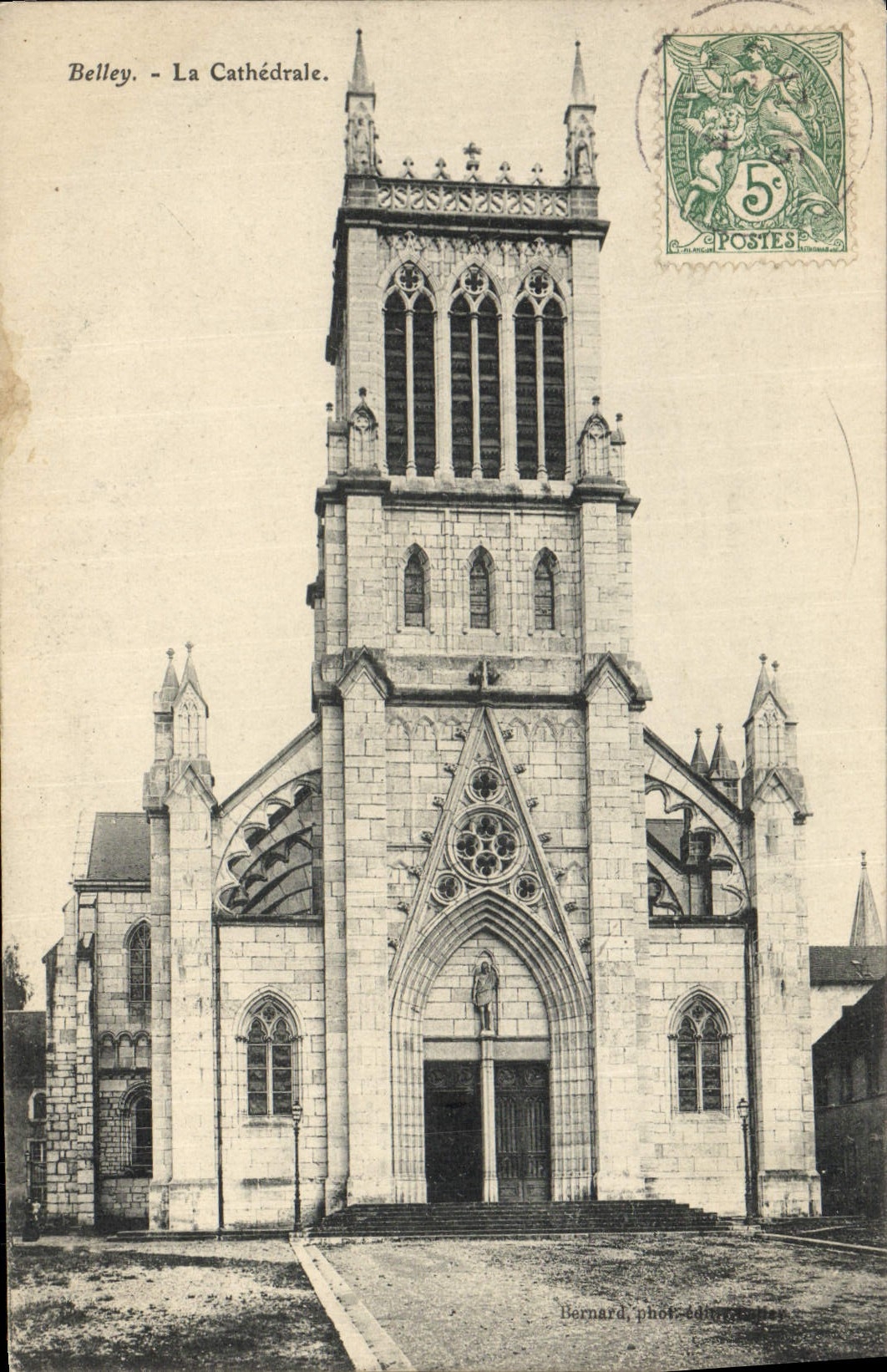 VINTAGE POSTCARD Belley the Cathedral