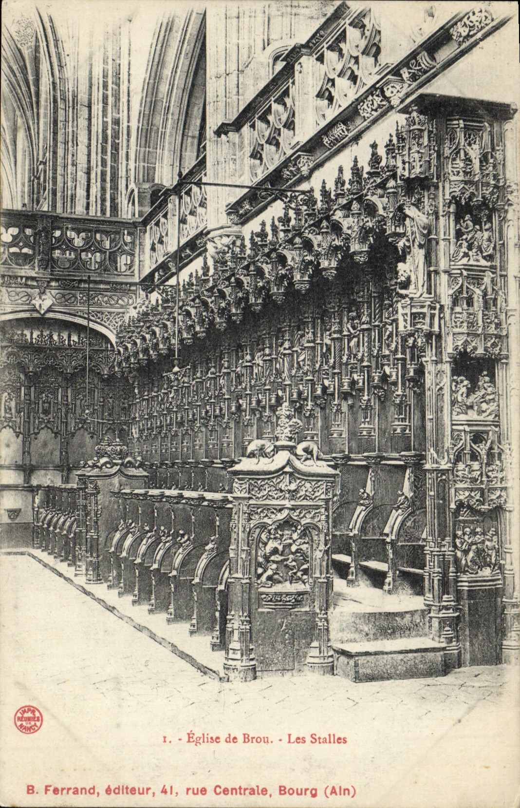 CPA Eglise de Brou Les Stalles