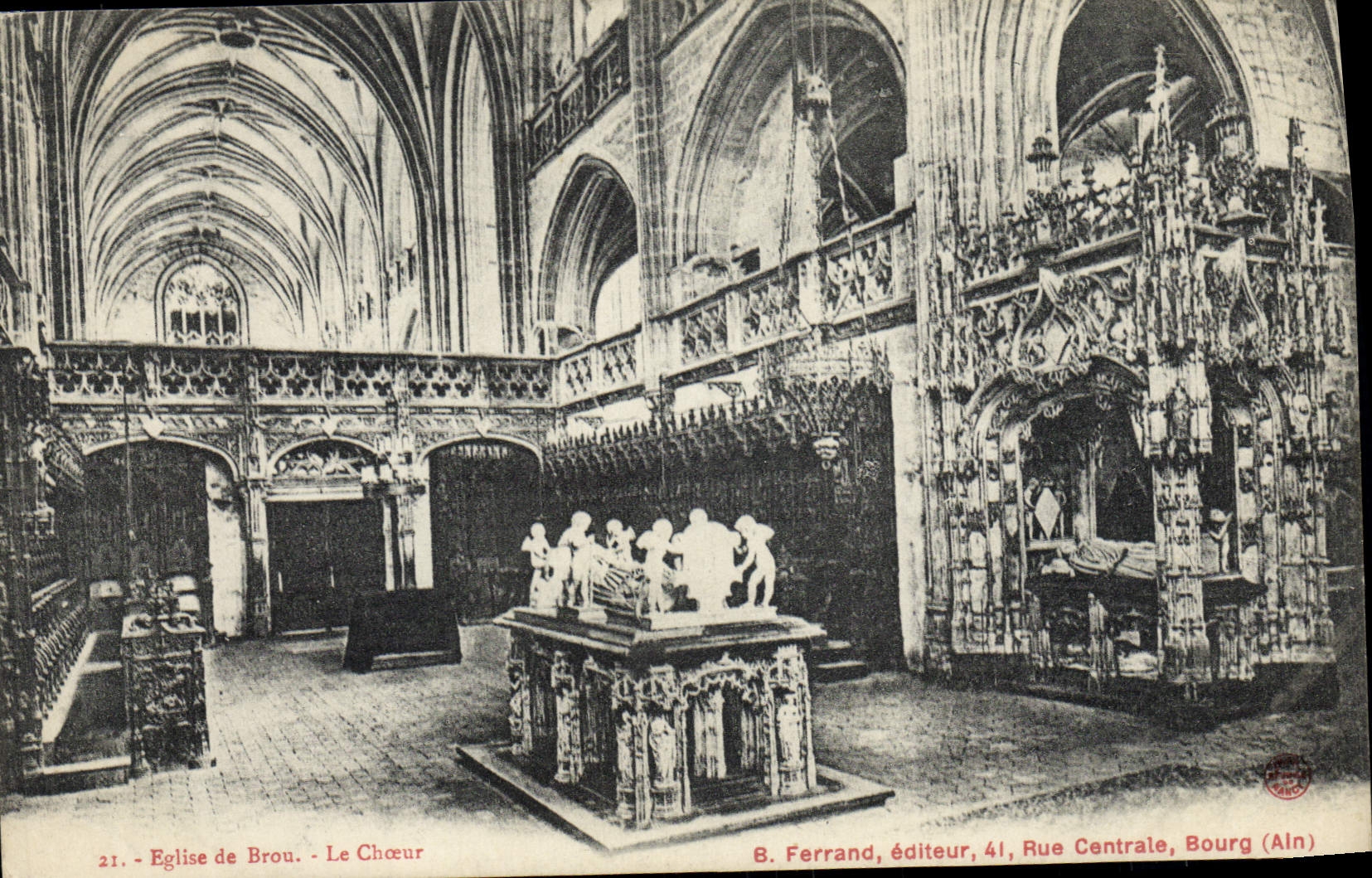 CPA Bourg Eglise de Brou Le Choeur