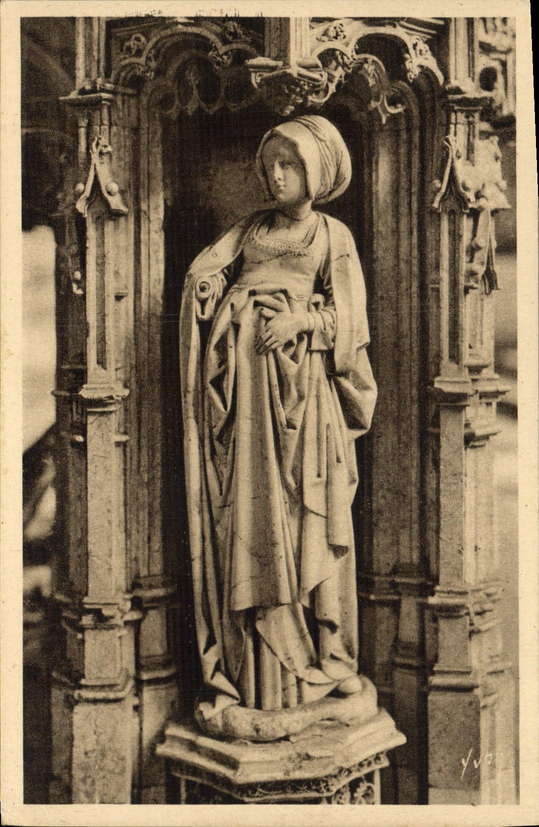 CPA Bourg Eglise de Brou Statuette du Tombeau de Philibert le Beau