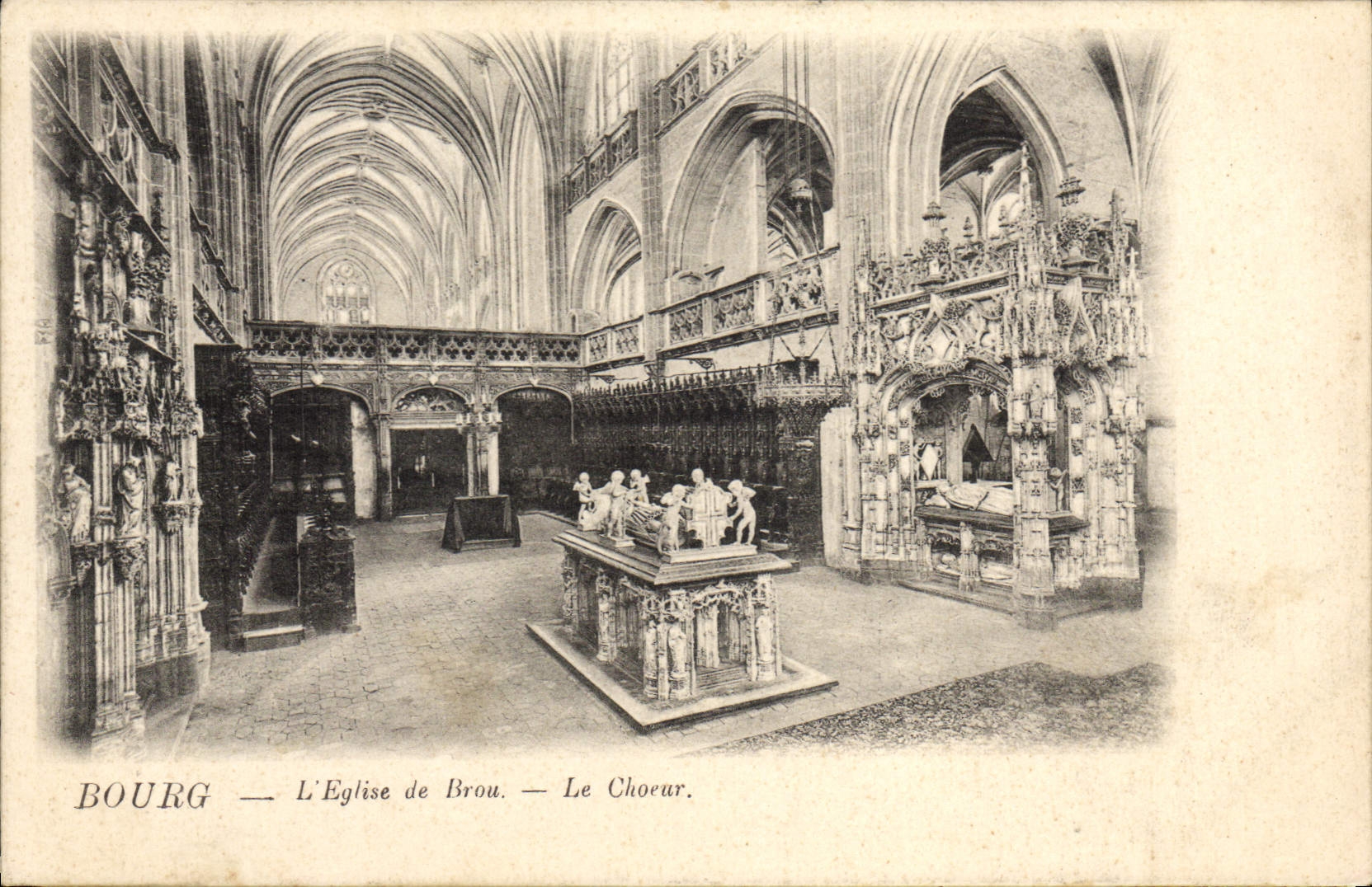 CPA Bourg Eglise de Brou Le Choeur