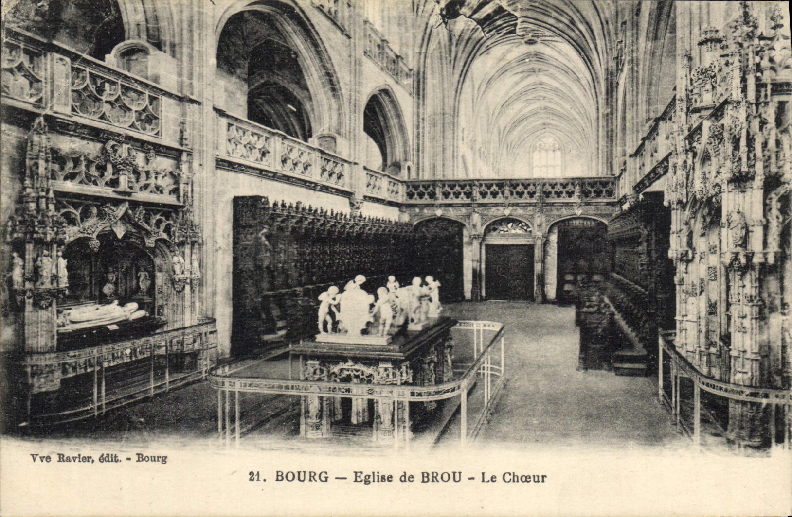 CPA Bourg Eglise de Brou Le Choeur