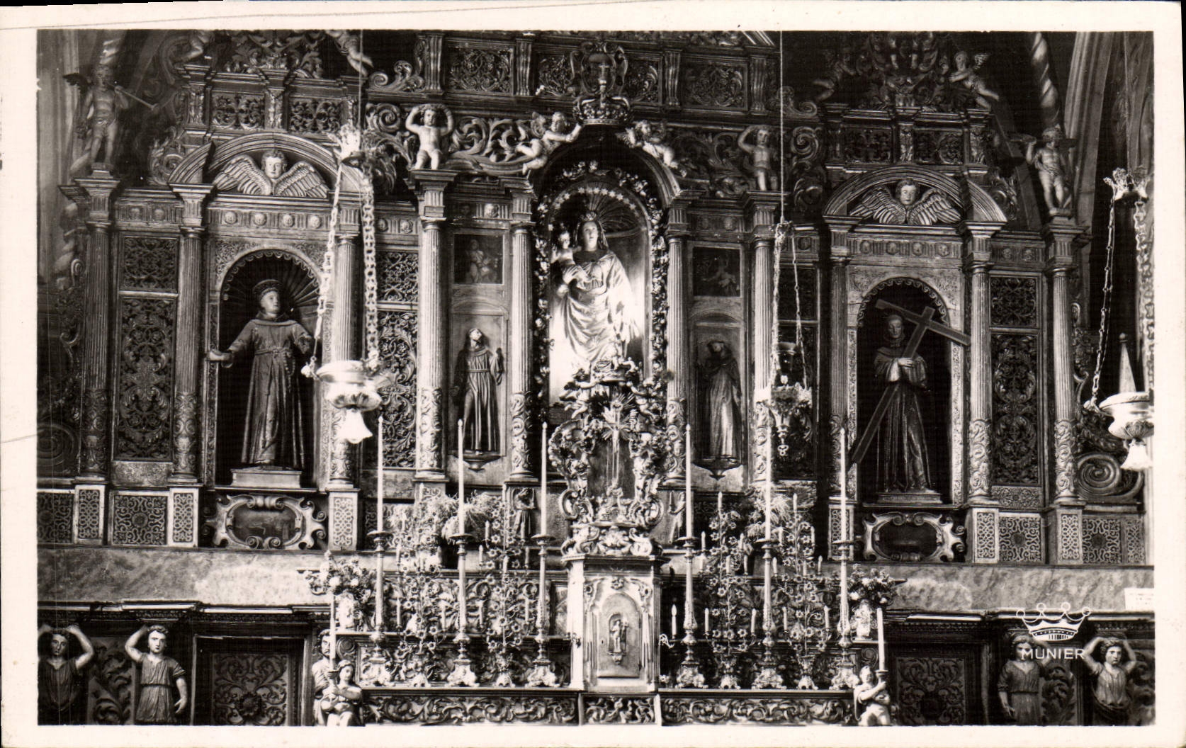 CPM Nice Cimiez Maitre Autel Reable en Bois Dore