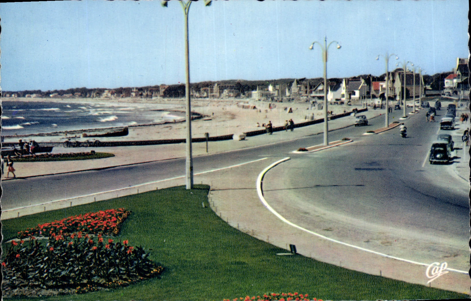 MODERN CARD Pornichet the Beach and the Boulevard of Oceanides