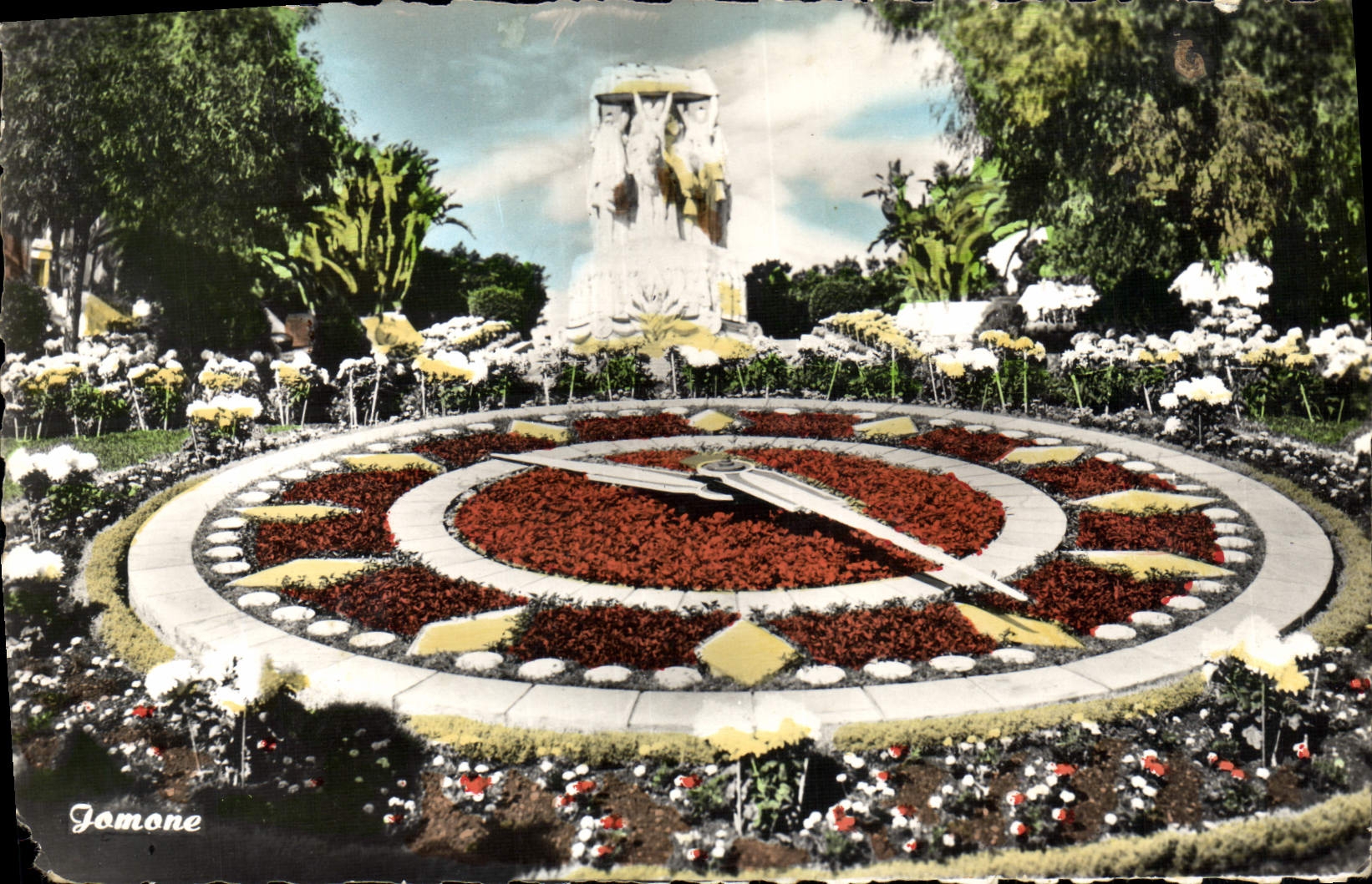 POSTAL MODERNA Argel el monumento de la guerra por Landowski y el reloj floral