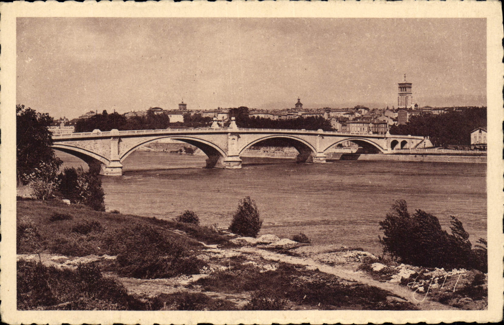 VINTAGE POSTCARD Valence View