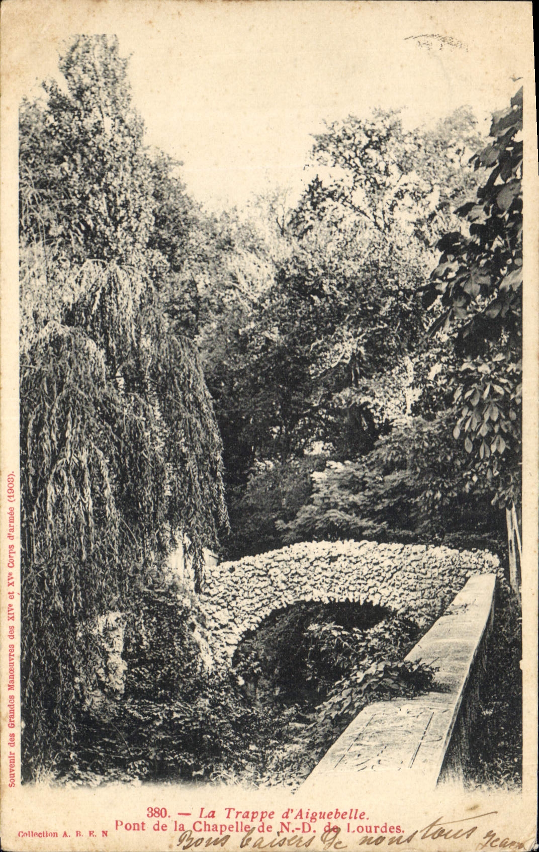 POSTAL de la VENDIMIA el puente de D Aiguebelle de la puerta de trampa de la cámara acorazada de puertas