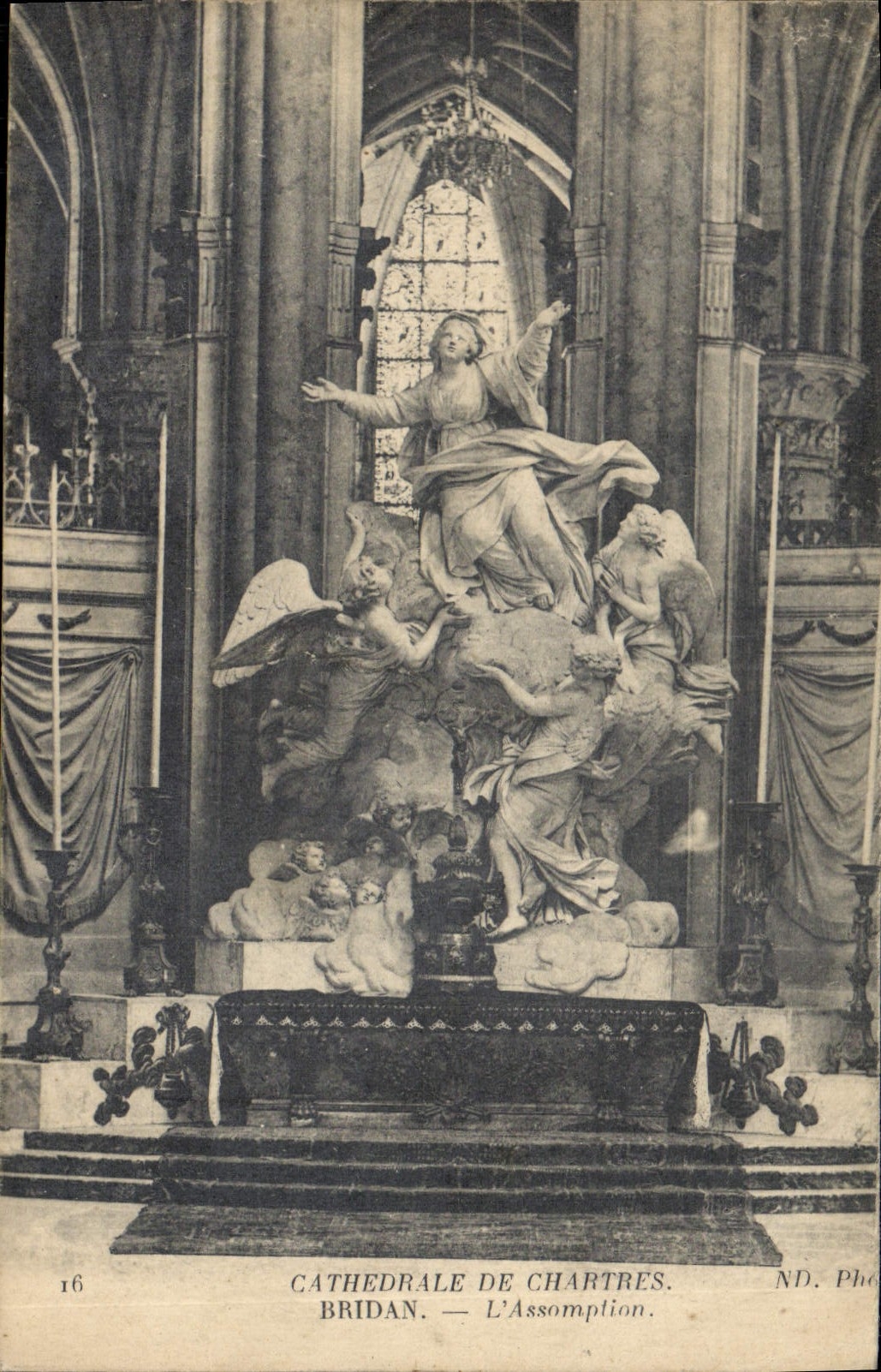Catedral de la POSTAL de la VENDIMIA de Chartres Bridan la asunción