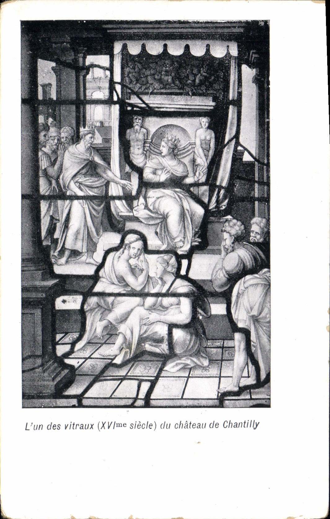 CPA Chateau De Chantilly Un des vitraux