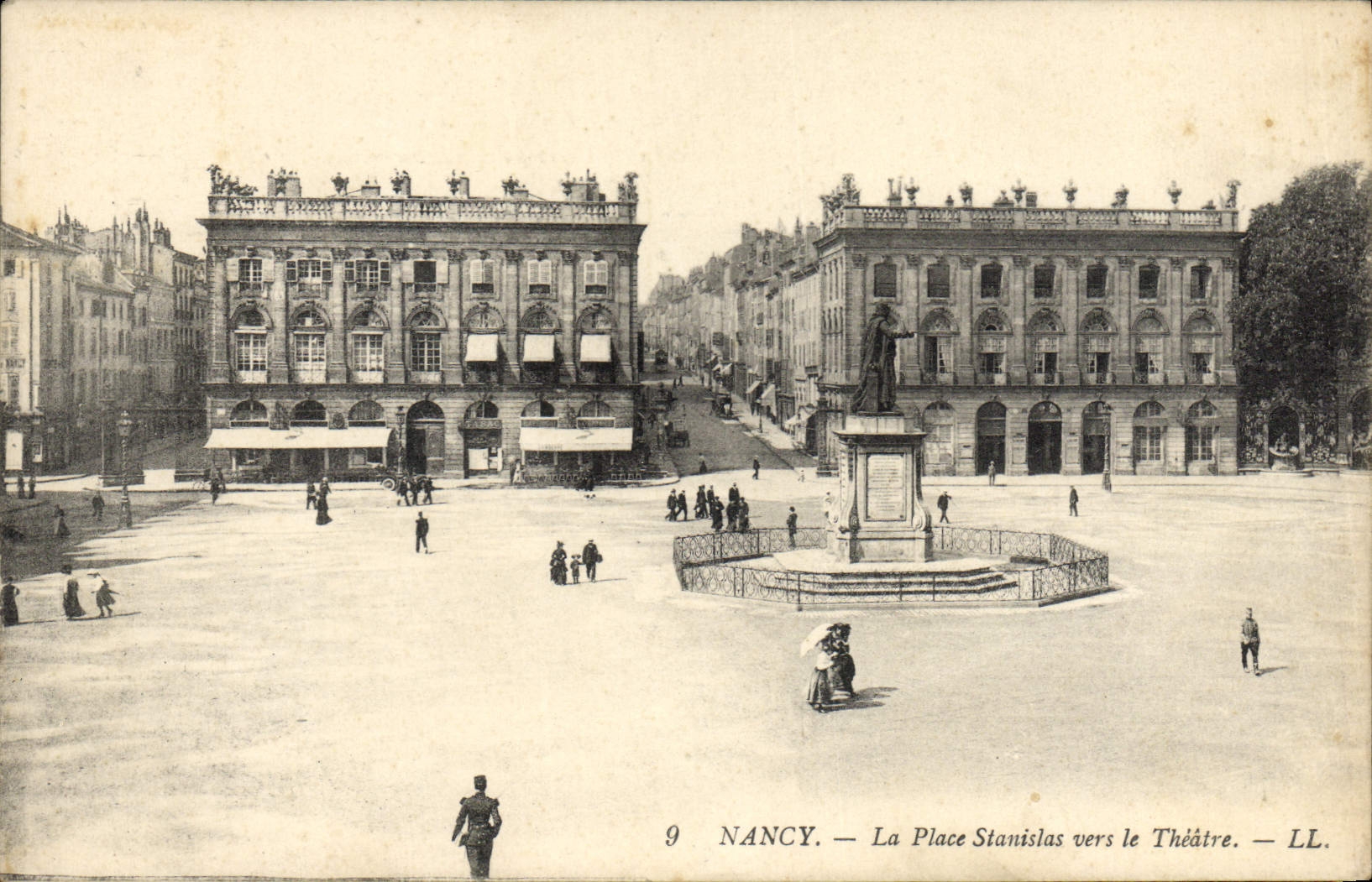 CPA Nancy La Place Stamislas Vers Le Theatre