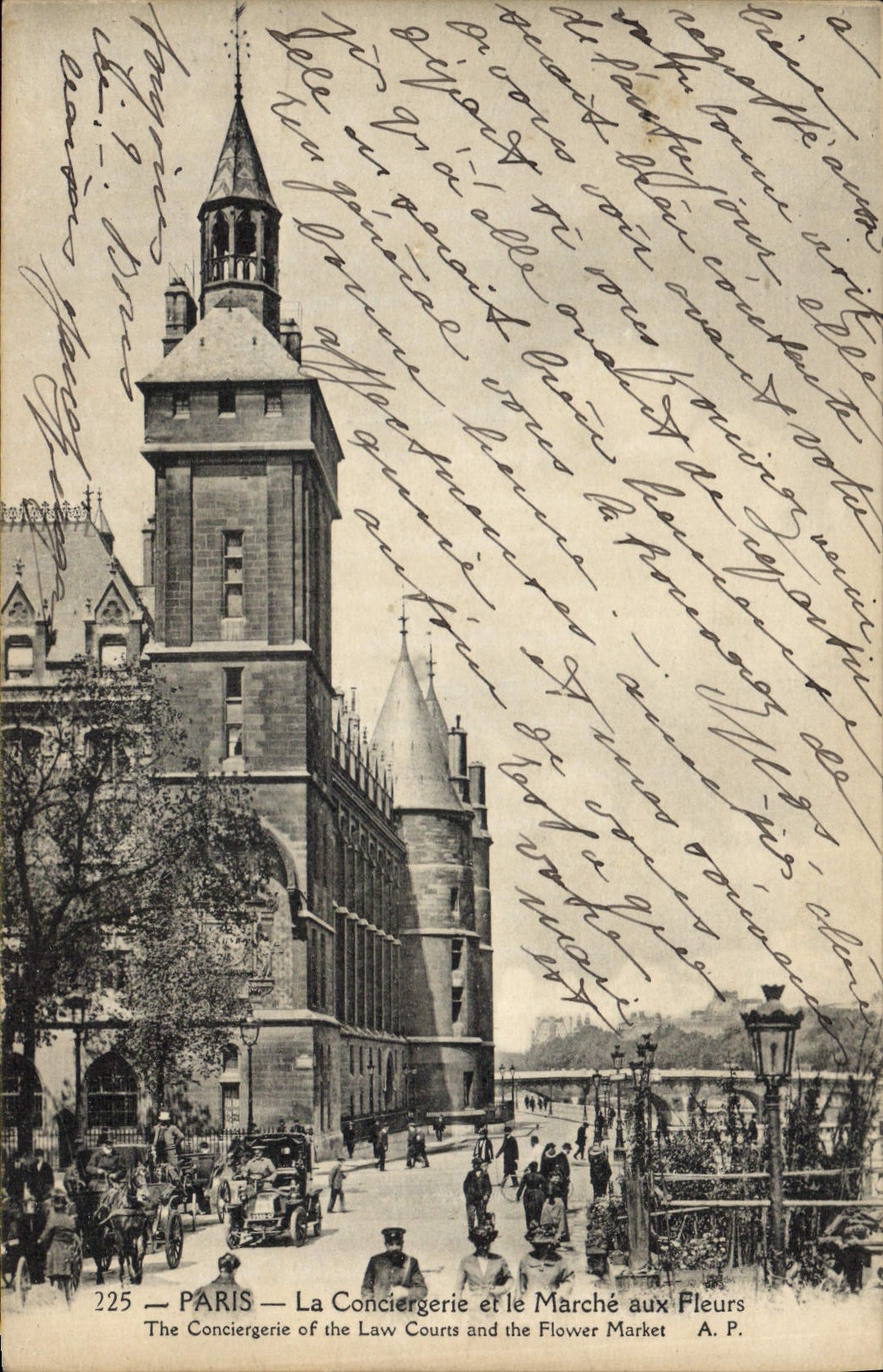 CPA Paris La Conciergerie Et Le Marche Aux Fleurs