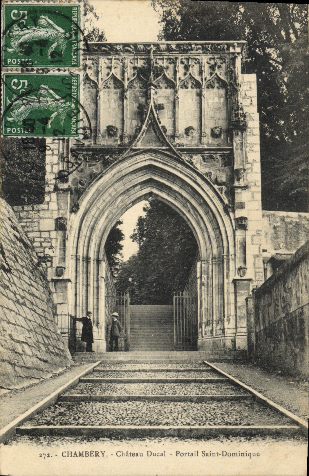 VINTAGE POSTCARD Chambéry Ducal Castle Holy Gate Dominique
