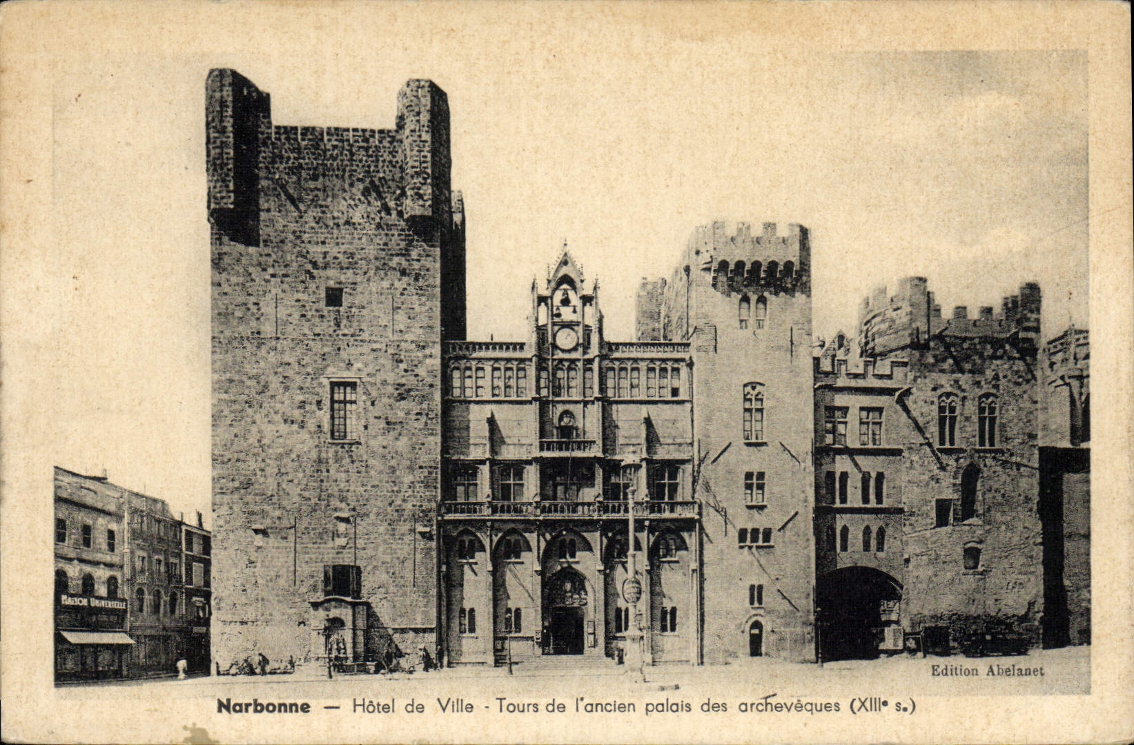 Viajes del ayuntamiento de Narbonne de la POSTAL de la VENDIMIA del paladar viejo de los arzobispos