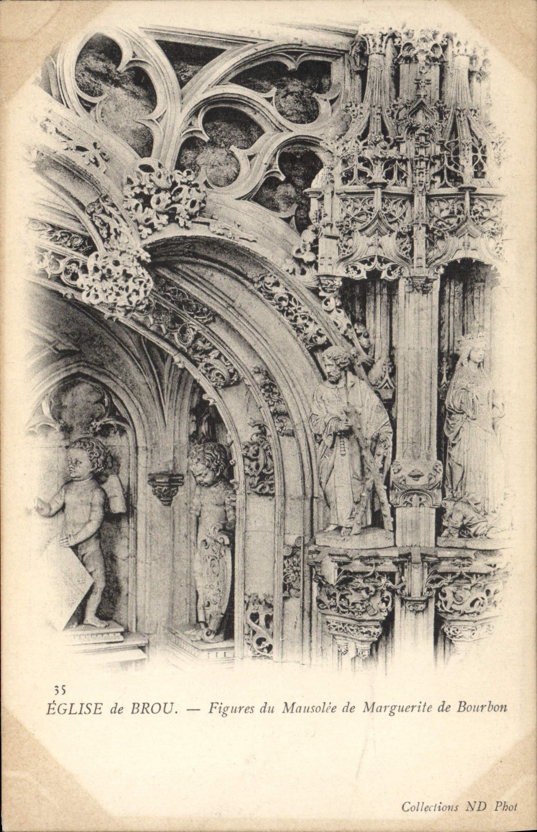 CPA Bourg Eglise De Brou Figures Du Mausolee De Marguerite De Bourbon