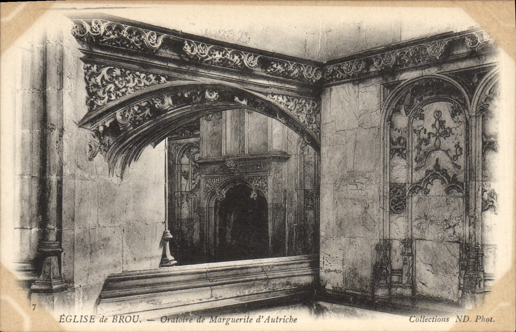 Iglesia de la POSTAL de la VENDIMIA de cáscaras oratorias de la margarita de Austria