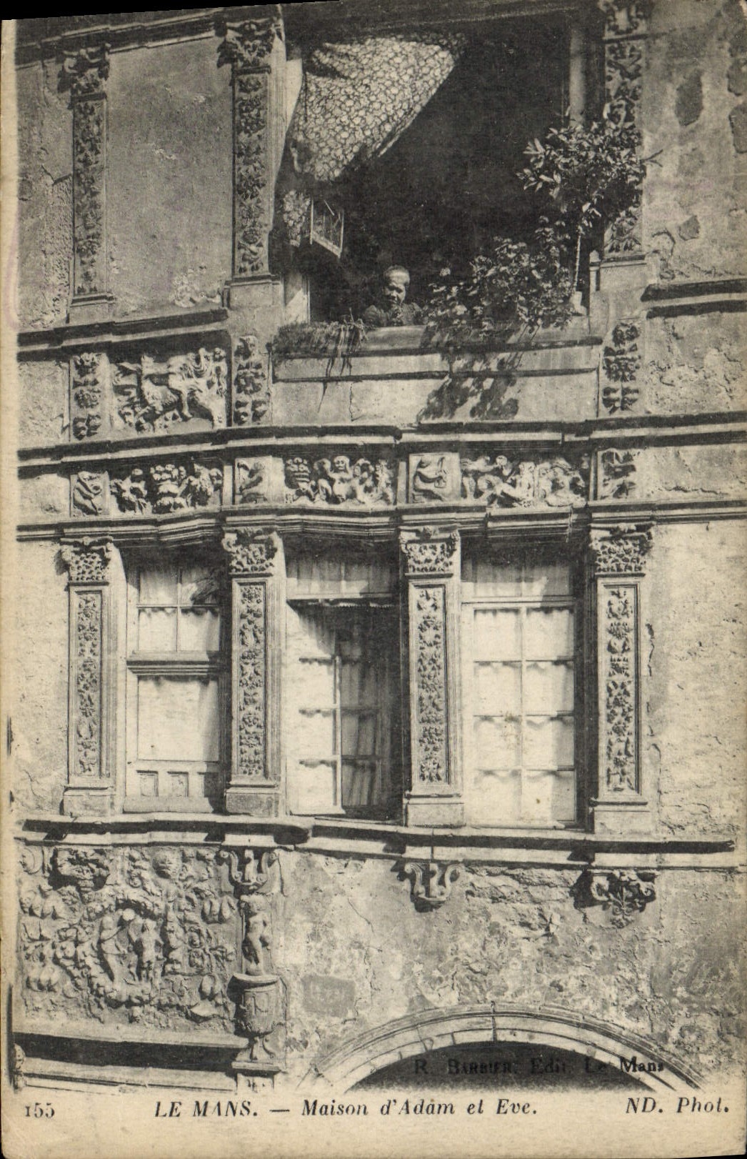 VINTAGE POSTCARD Mans House Of Adam And Eve