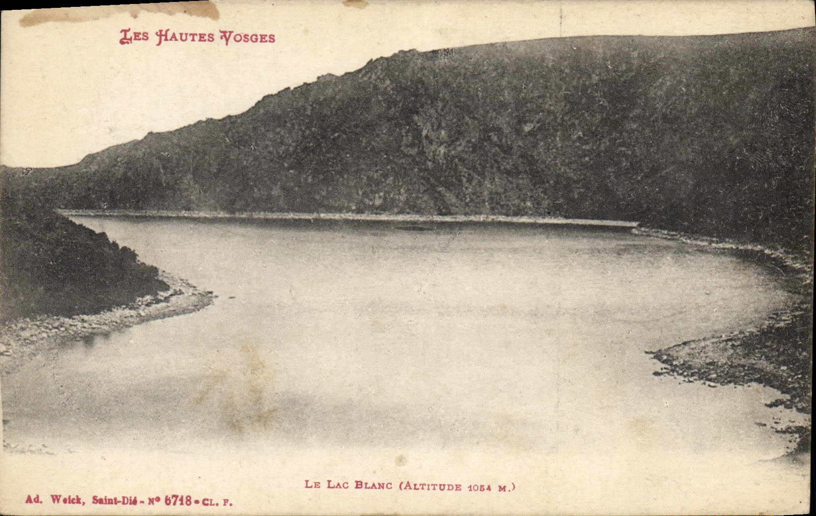 VINTAGE POSTCARD the High Vosges the White lake