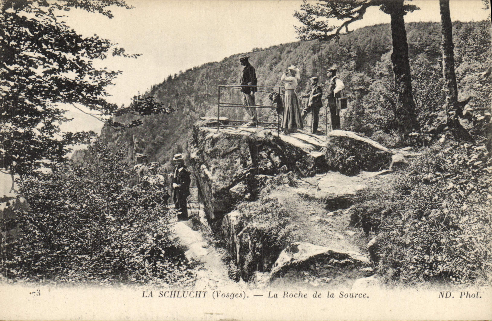 VINTAGE POSTCARD Schlucht the Rock Of the Source