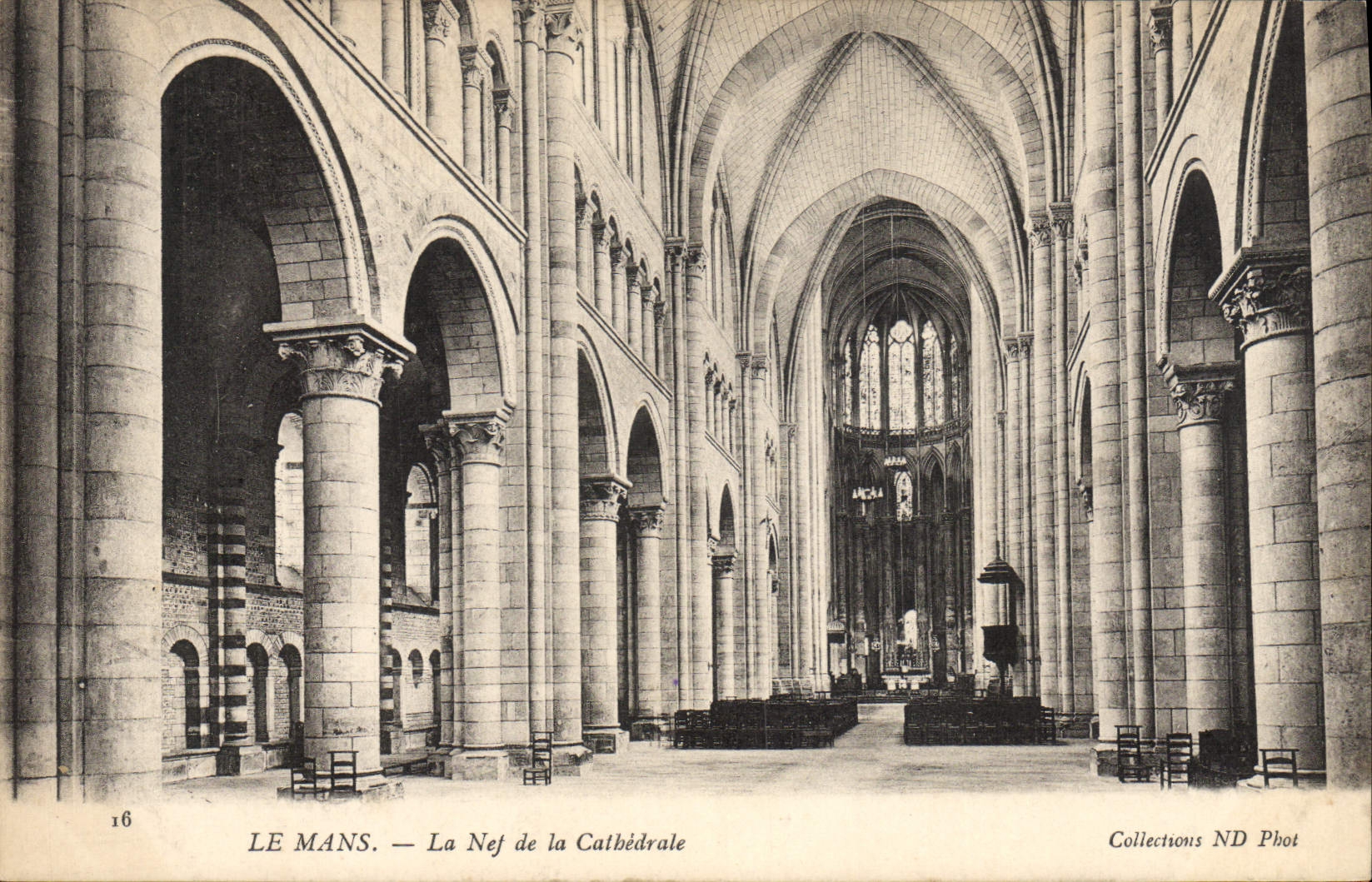VINTAGE POSTCARD Mans the Nave Of Cathedarle