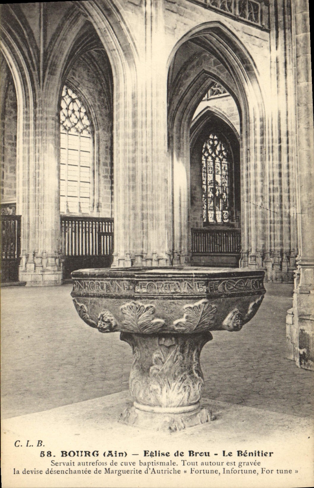 CPA Bourg Eglise De Brou Le Benitier