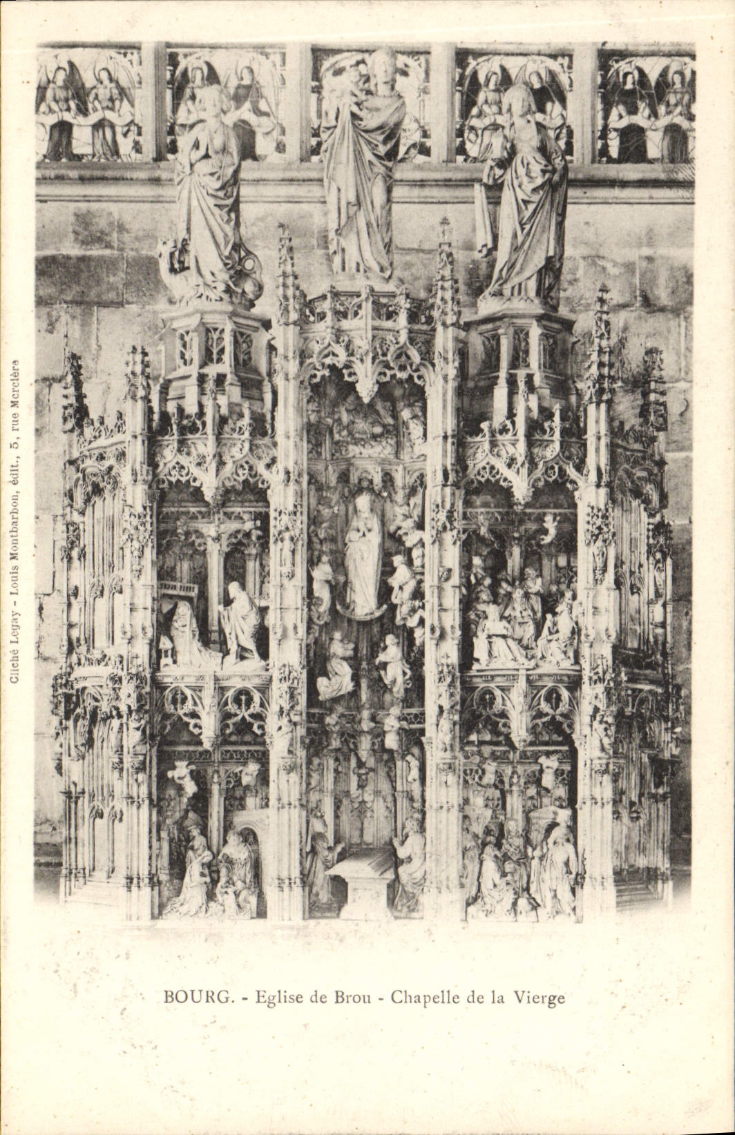 VINTAGE POSTCARD Borough Church Of Husks Vault Of the Virgin