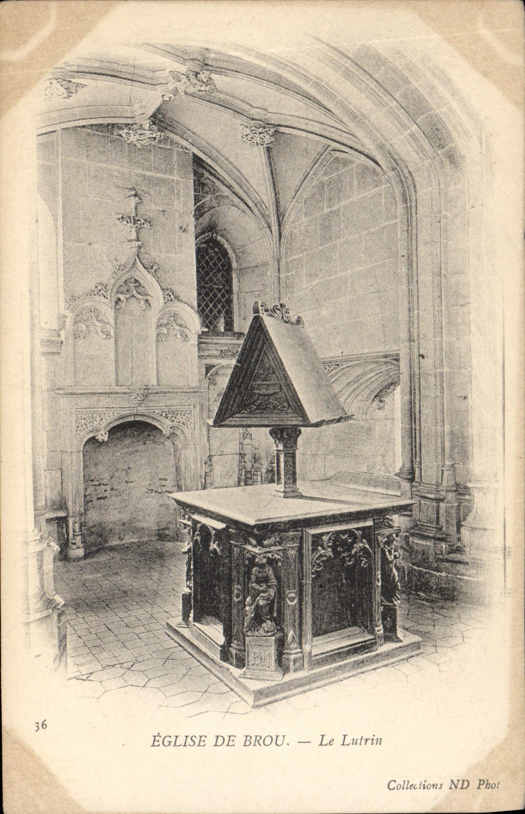VINTAGE POSTCARD Church Of Husks the Lectern