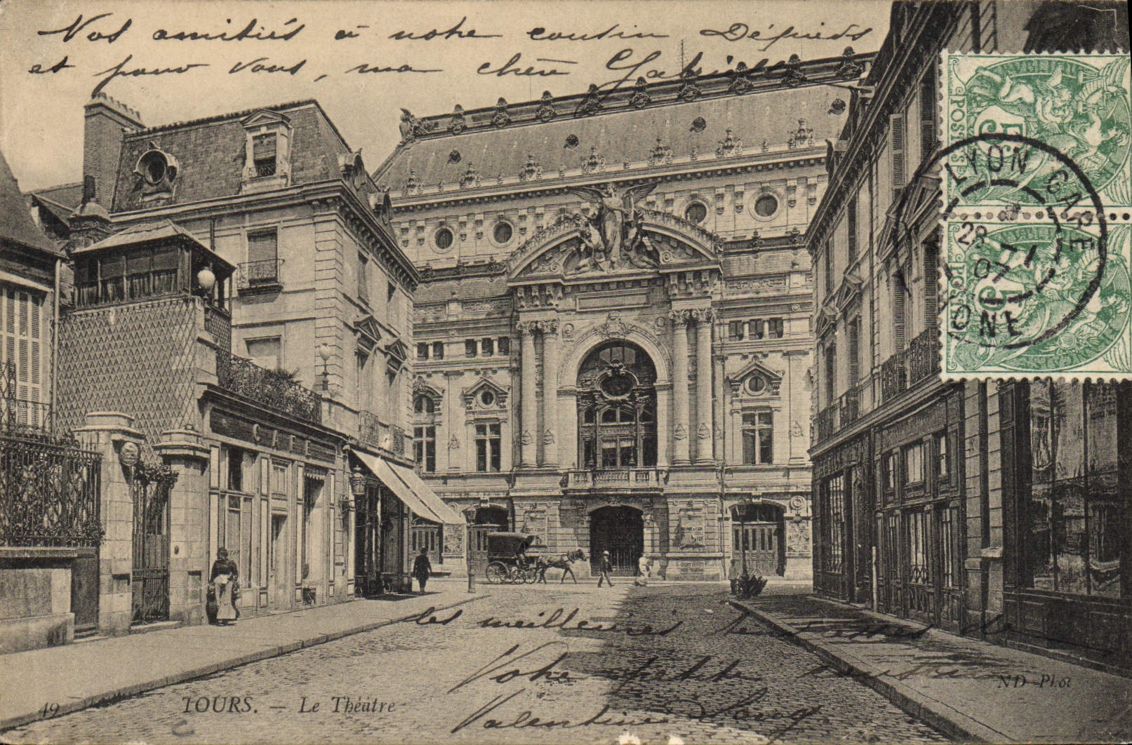 VINTAGE POSTCARD Tours the Theater