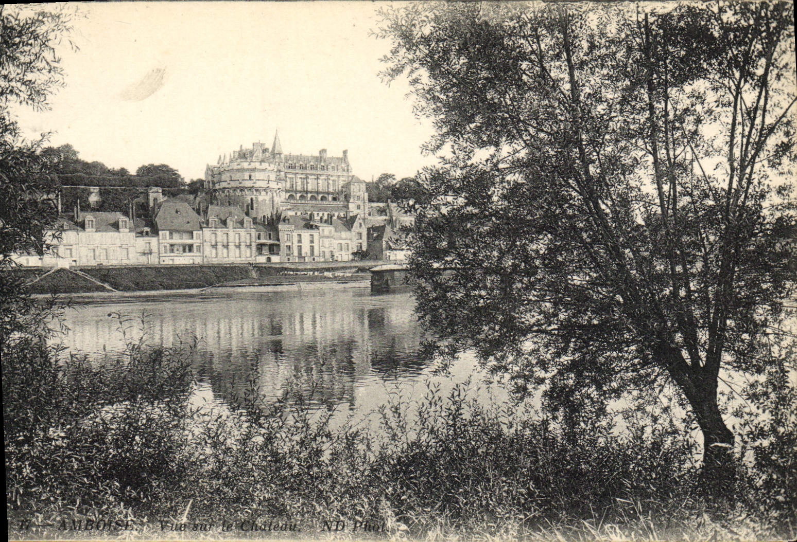 VINTAGE POSTCARD Amboise Seen on the Castle