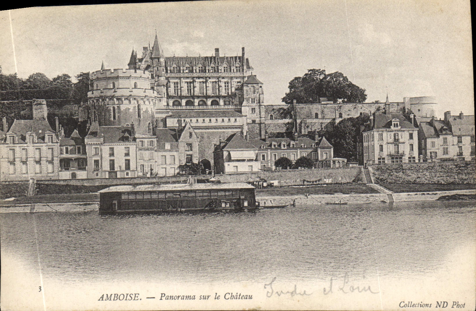 VINTAGE POSTCARD Amboise Panorama On the Castle