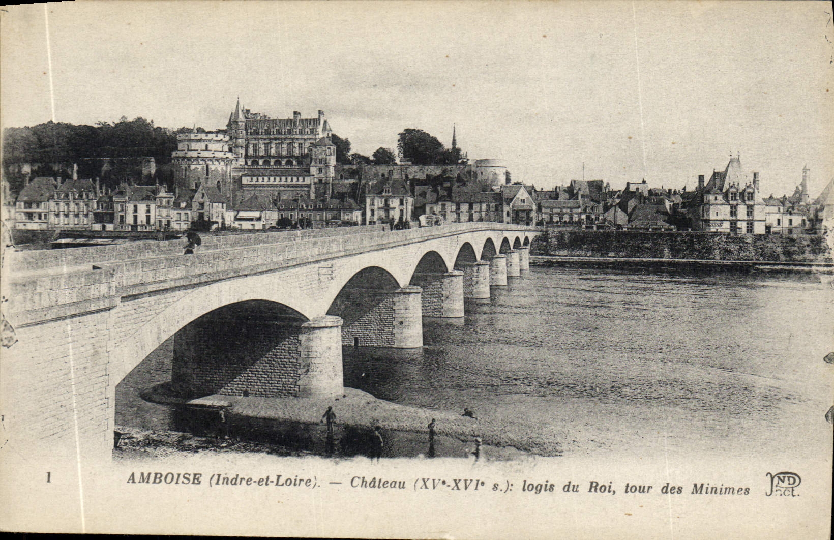 VINTAGE POSTCARD Amboise Castle Home Of King Tour of the Tiny ones
