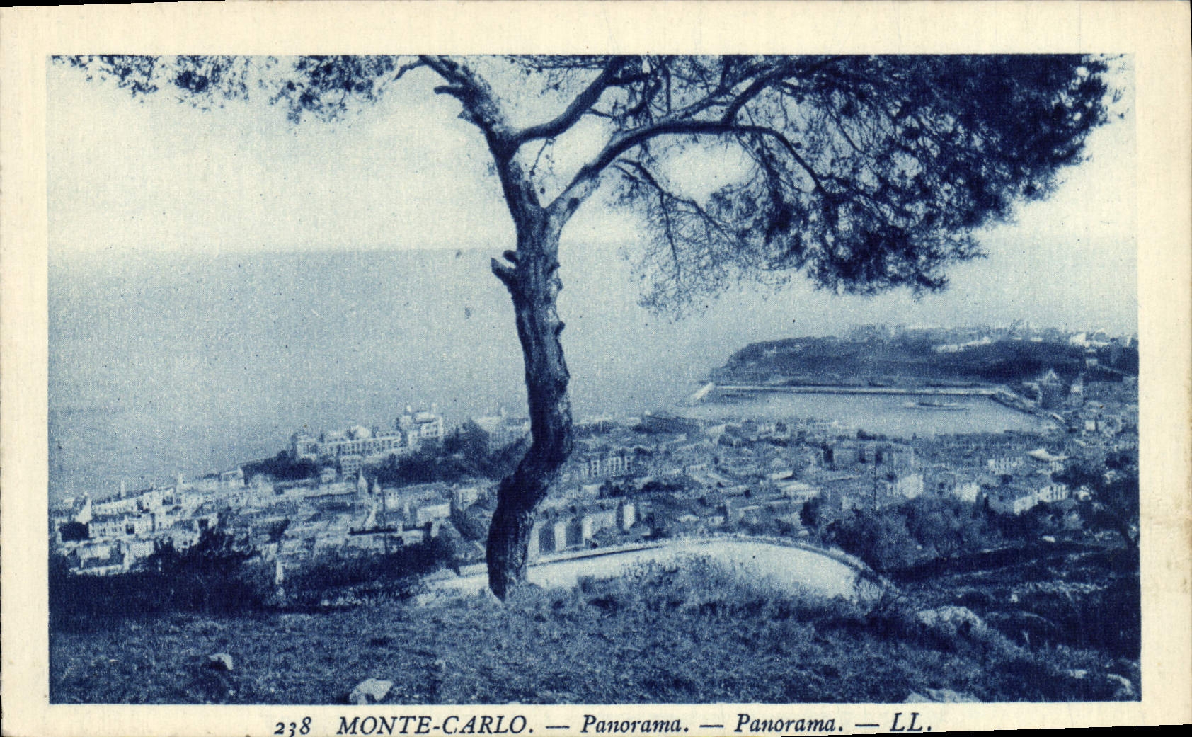 VINTAGE POSTCARD Monte Carlo Panorama