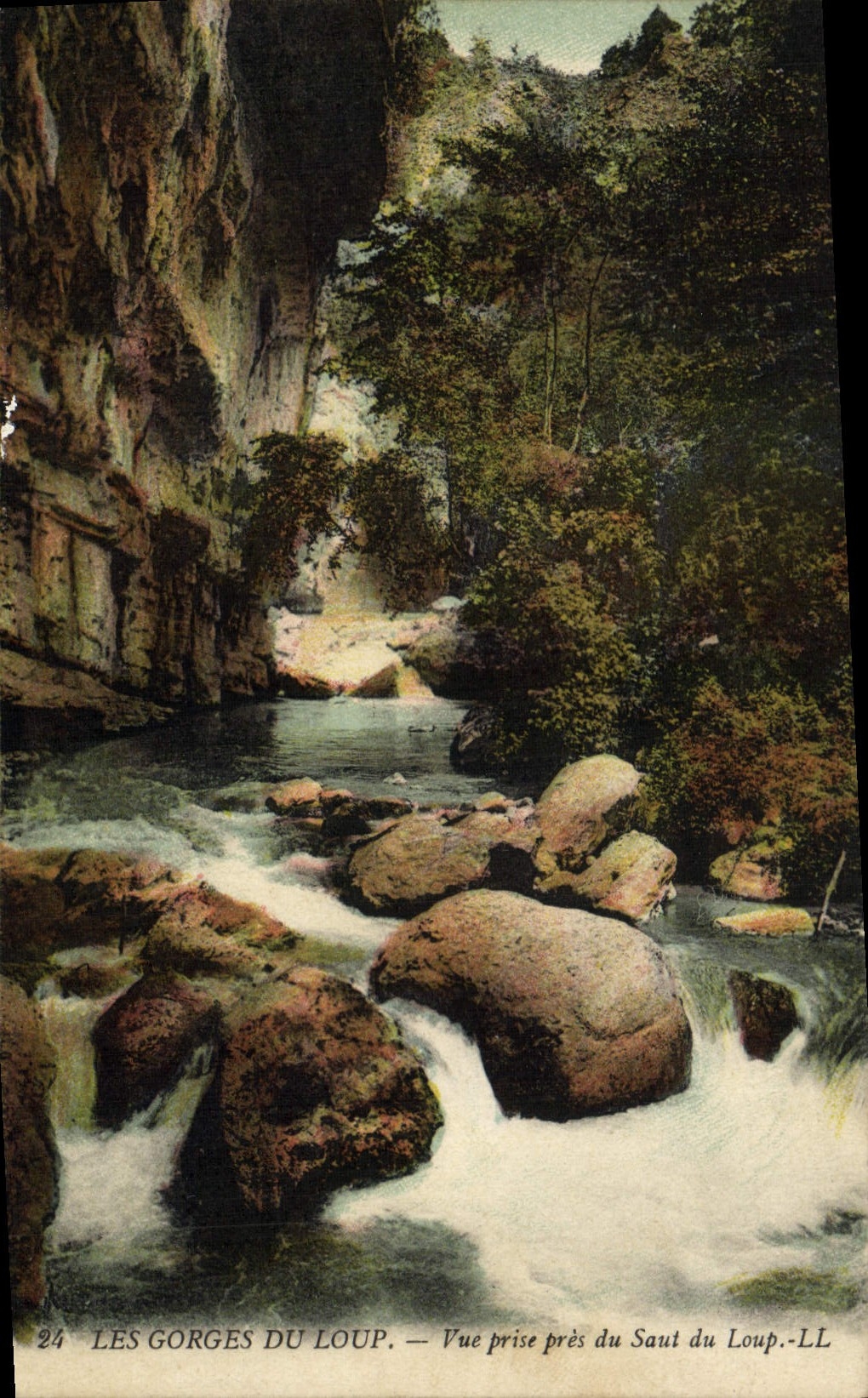 VINTAGE POSTCARD Falls Of the Wolf Seen from of the jump of the wolf