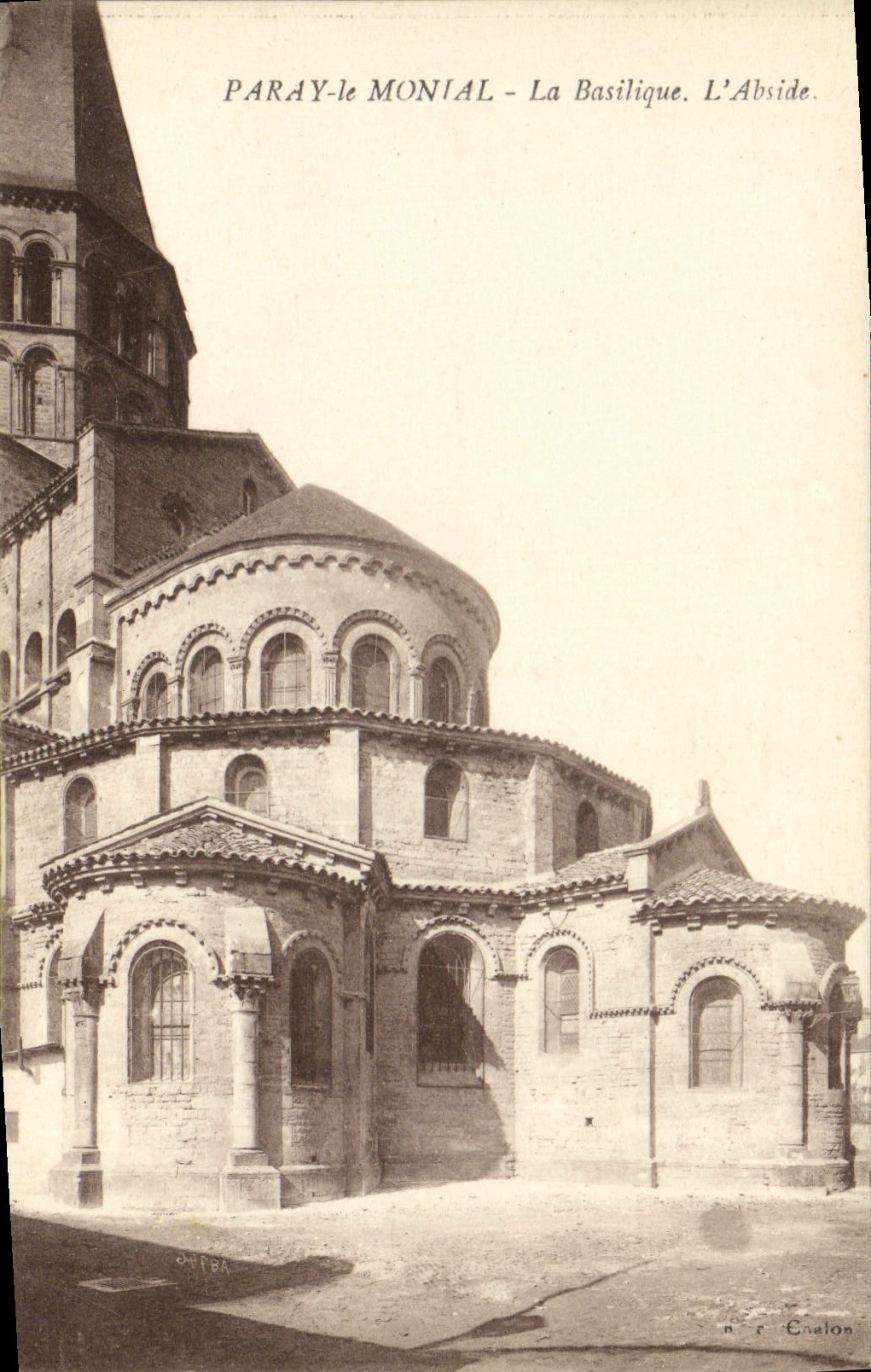 VINTAGE POSTCARD Paray Monial the Basilica the Apse