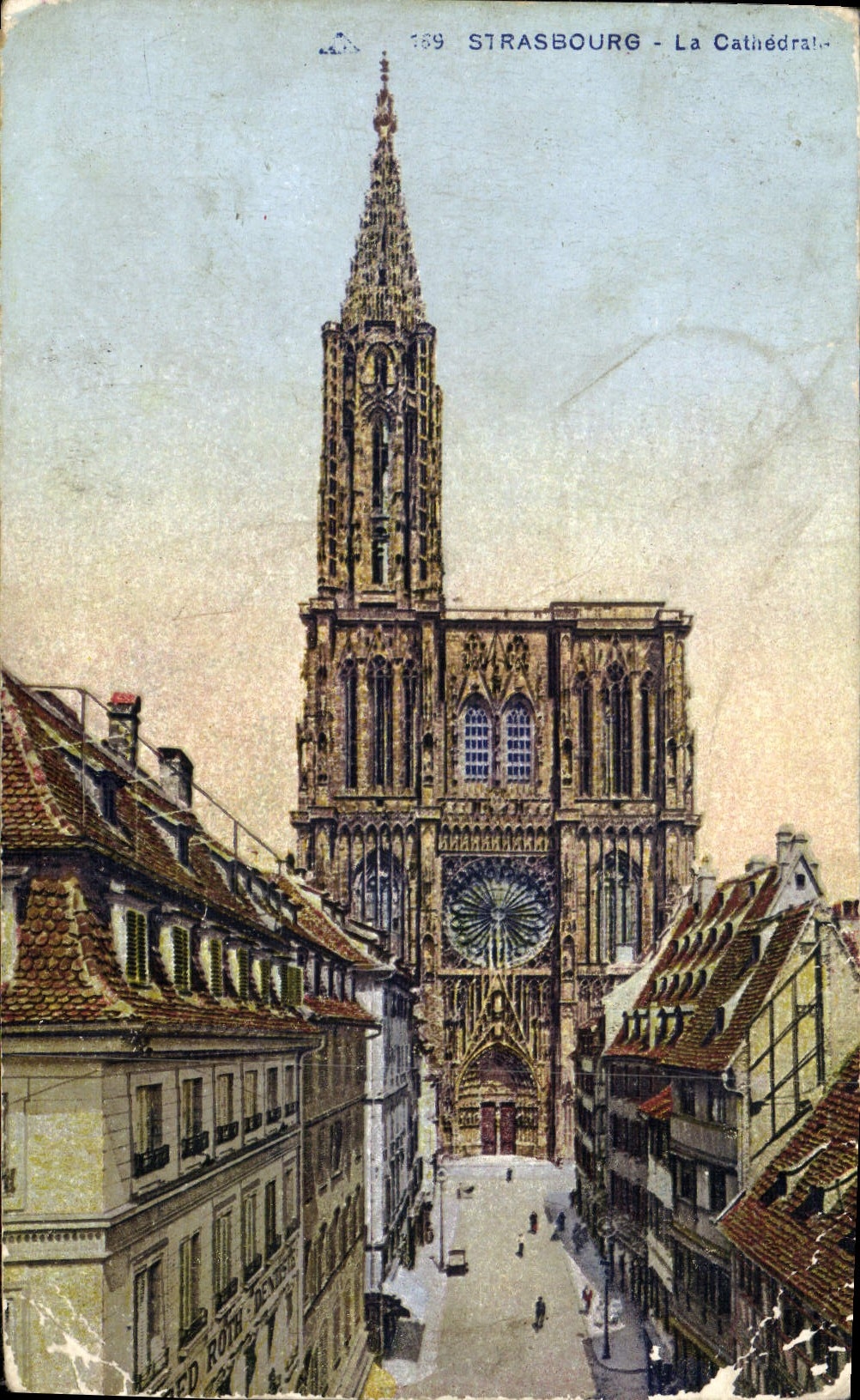 POSTAL Estrasburgo de la VENDIMIA la catedral