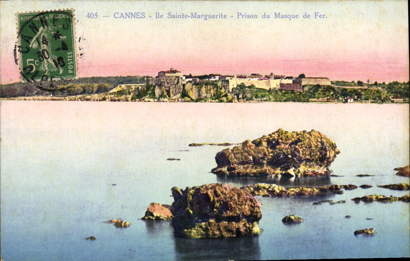 VINTAGE POSTCARD Cannes Island Sainte Marguerite Prison Of Masquede iron