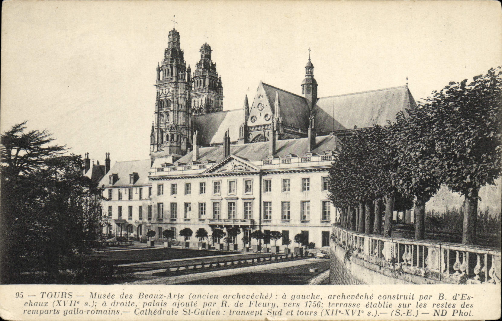 VINTAGE POSTCARD Tours Museum Of Beautiful arts