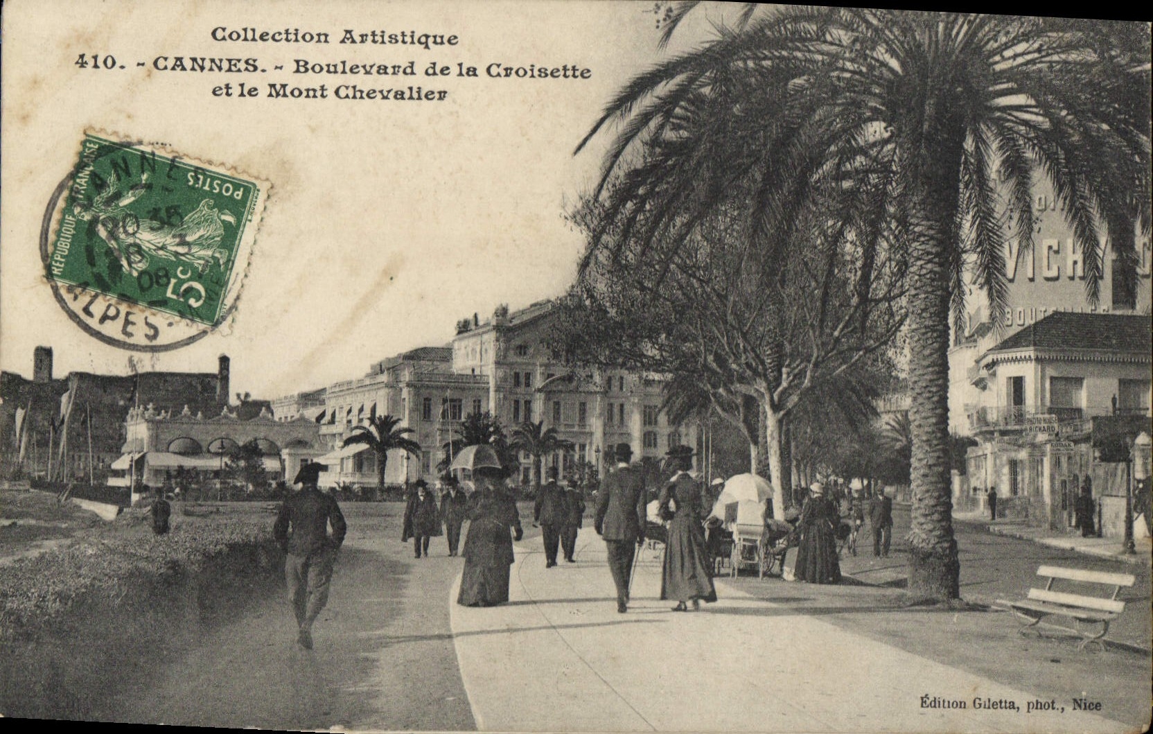 CPA Cannes Boulevard De La Croisette Et Le Mont Chevalier