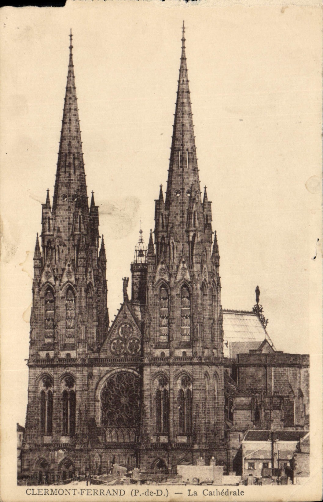 VINTAGE POSTCARD Clermont Ferrand the Cathedral