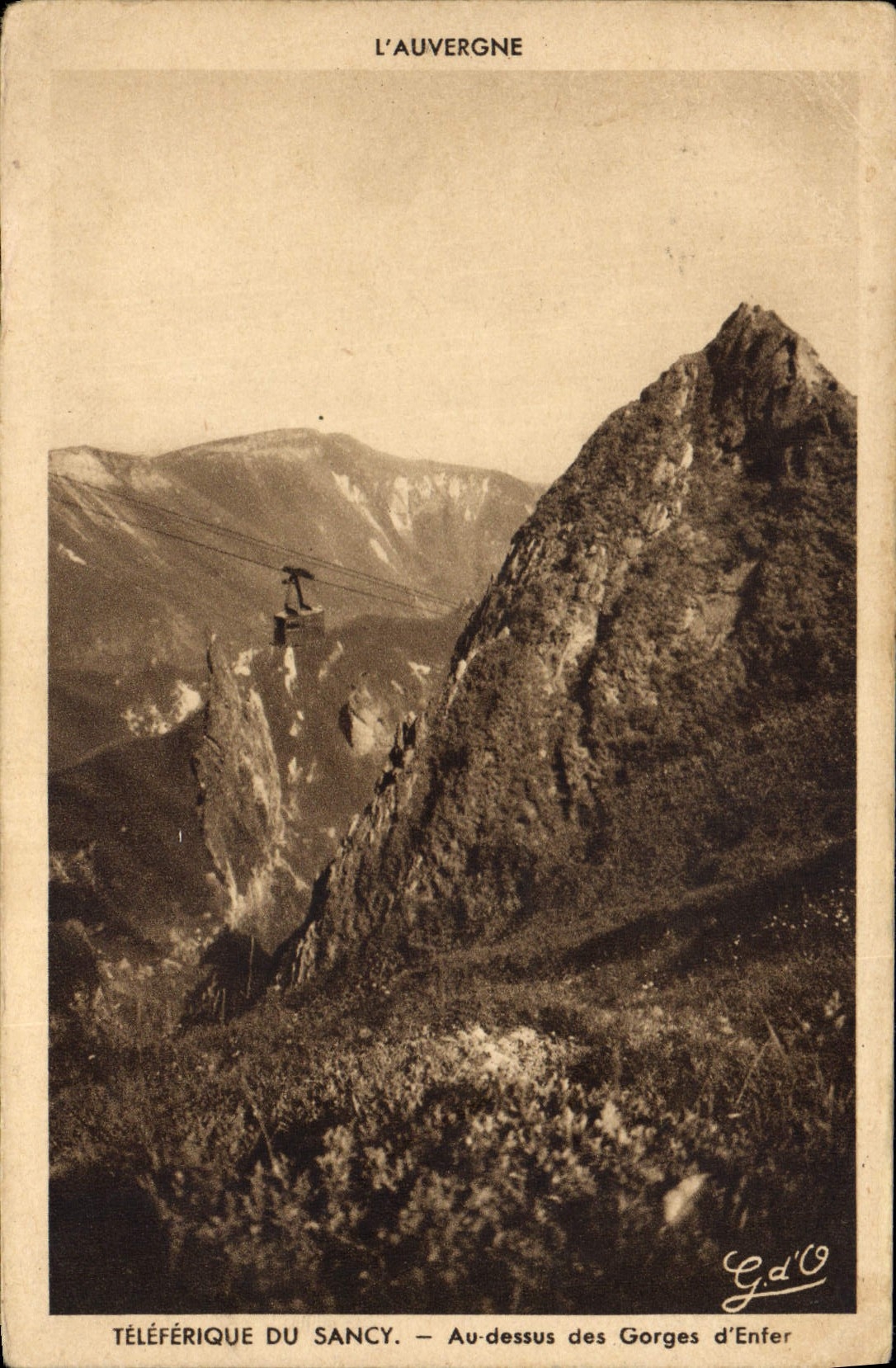 CPA L'Auvergne Teleferique Du Sancy Au Dessus Des Gorges D'Enfer