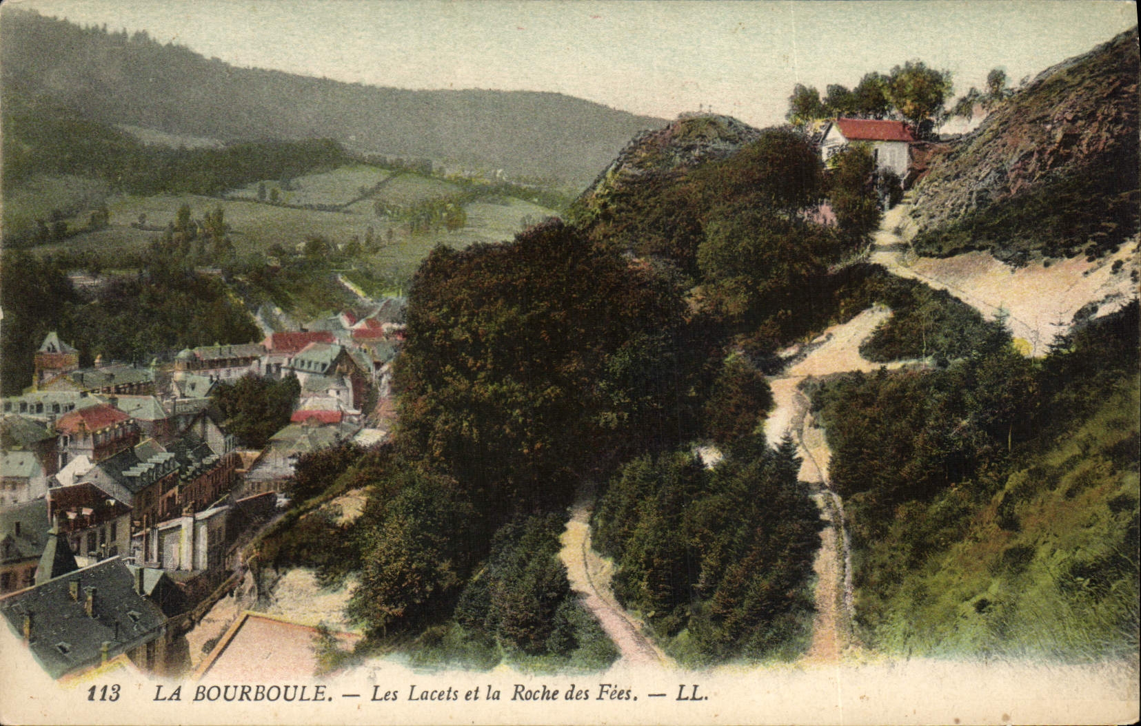 VINTAGE POSTCARD Bourboule Laces And the Rock Of the Fairies