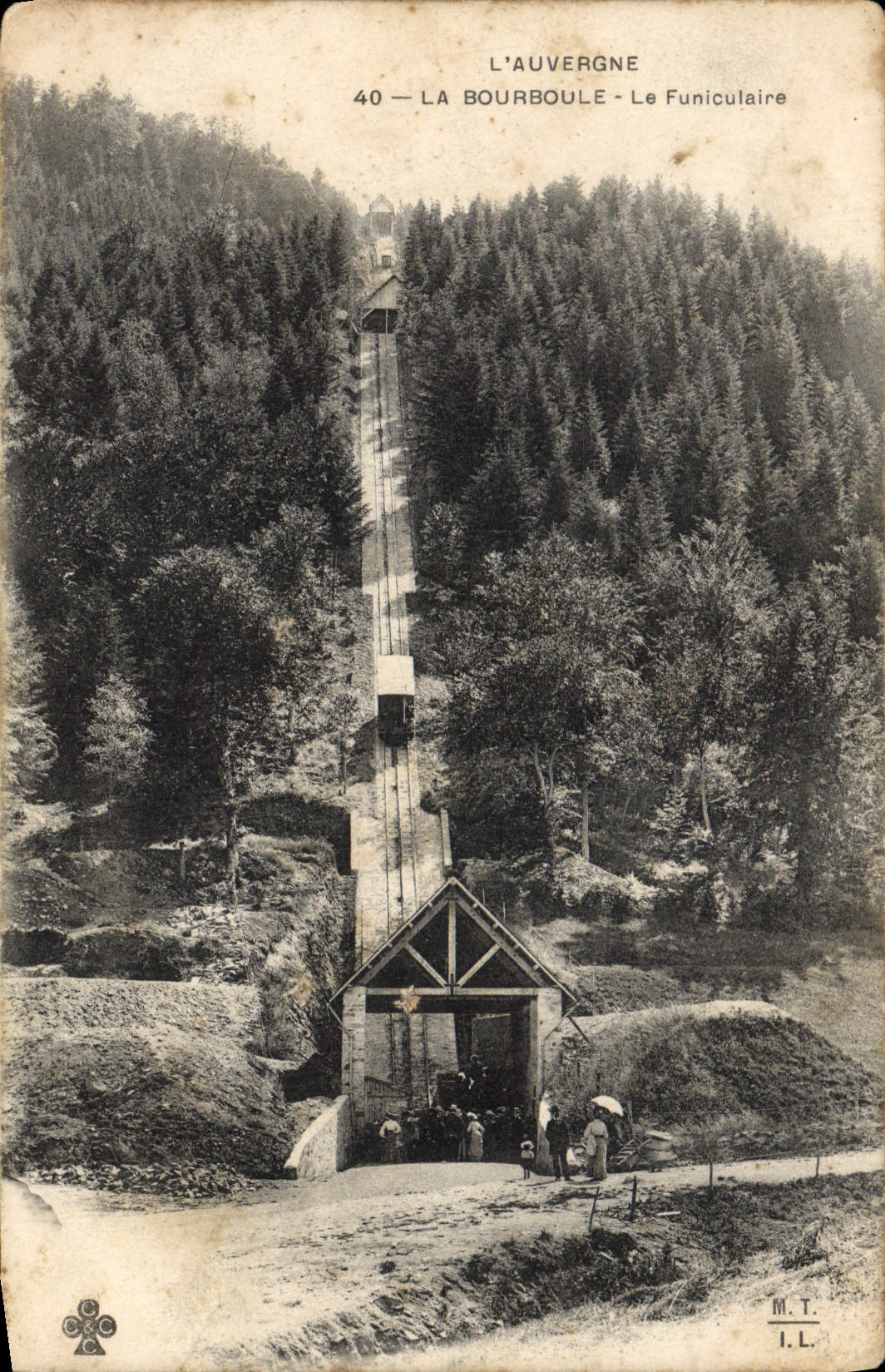 VINTAGE POSTCARD Auvergne Bourboule the Funicular