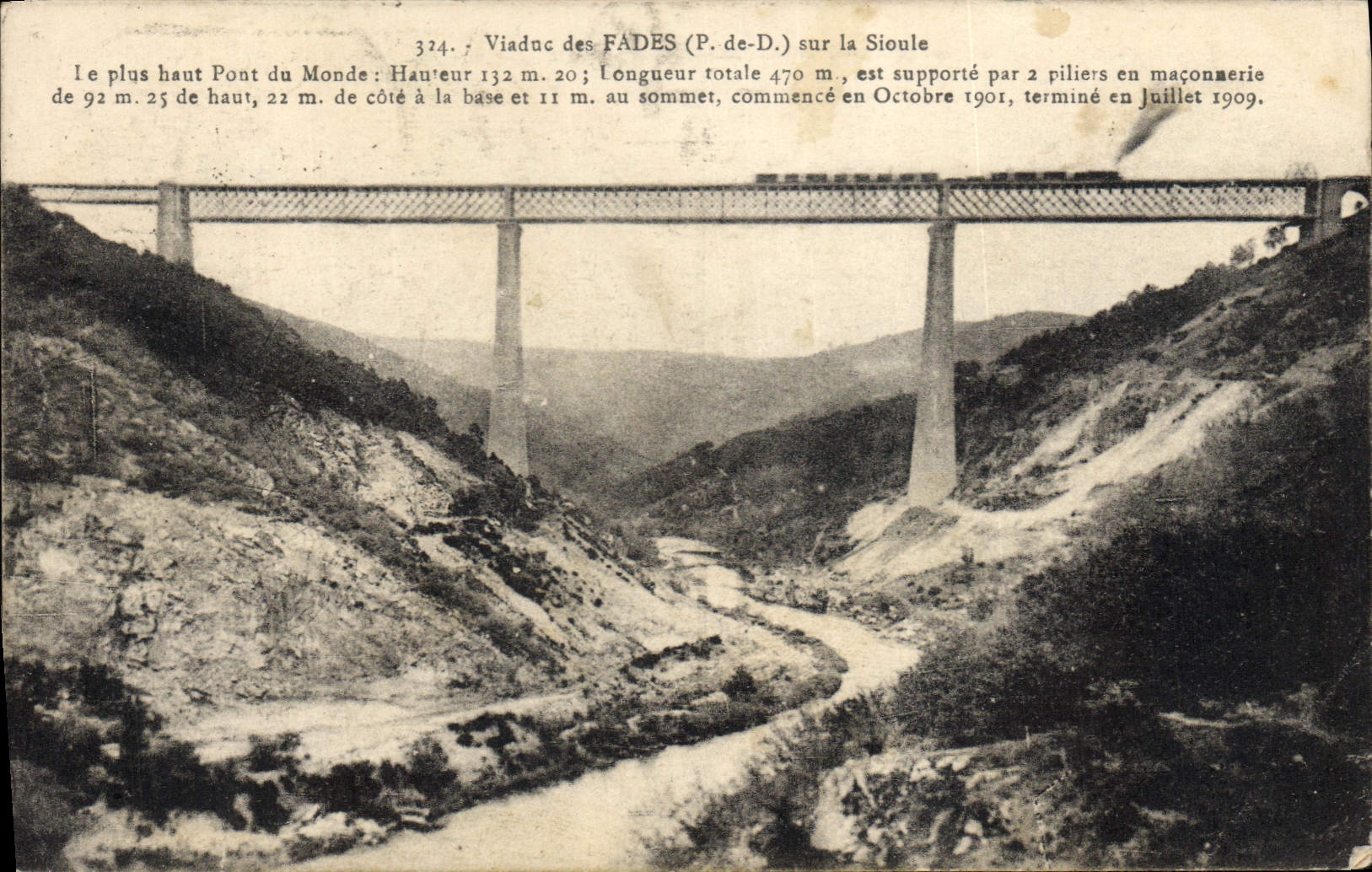 CPA Vallee De La Sioule Viaduc Des Fades 