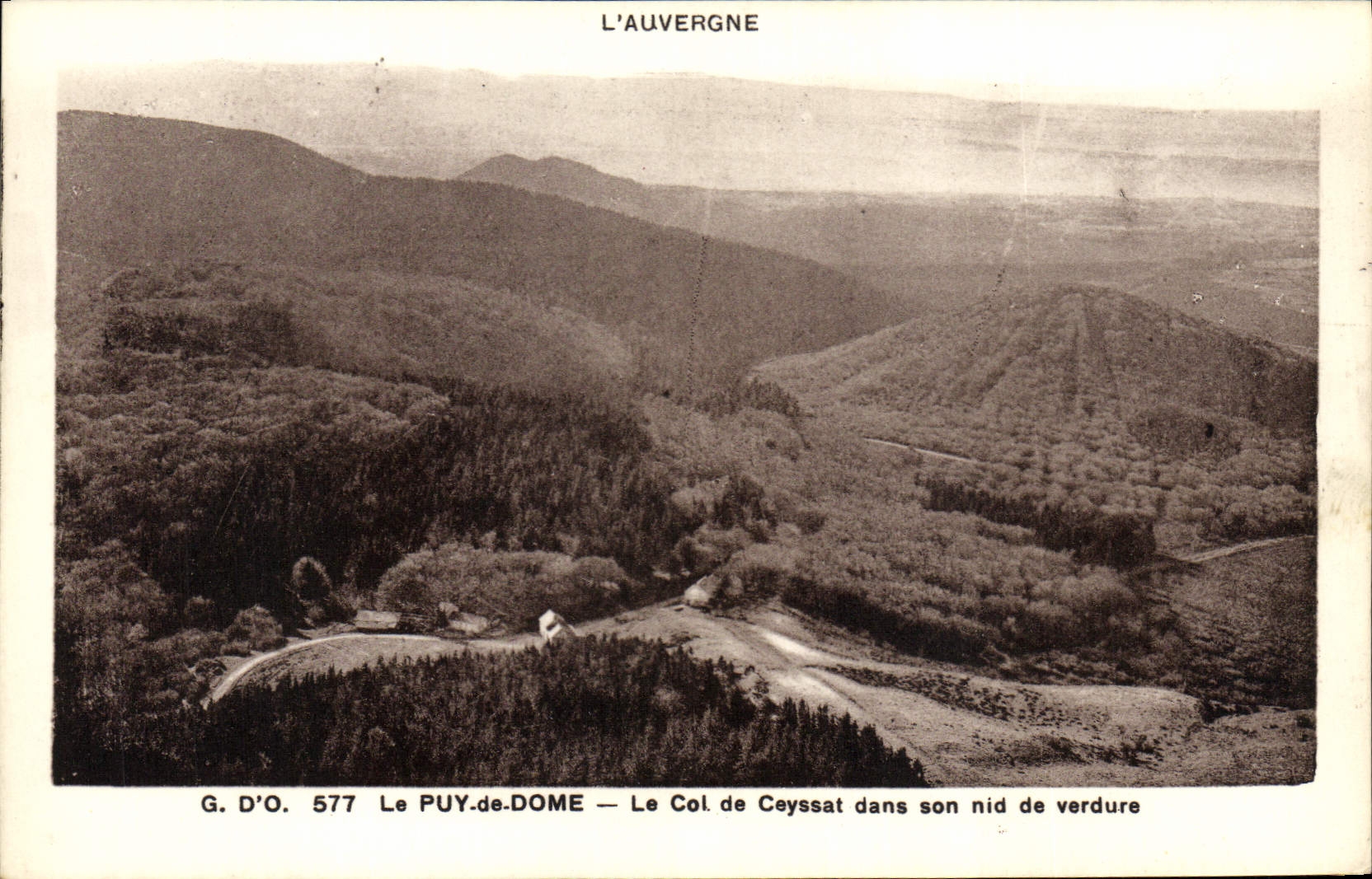 VINTAGE POSTCARD Auvergne the Collar De Ceyssat In Its Nest Of Greenery