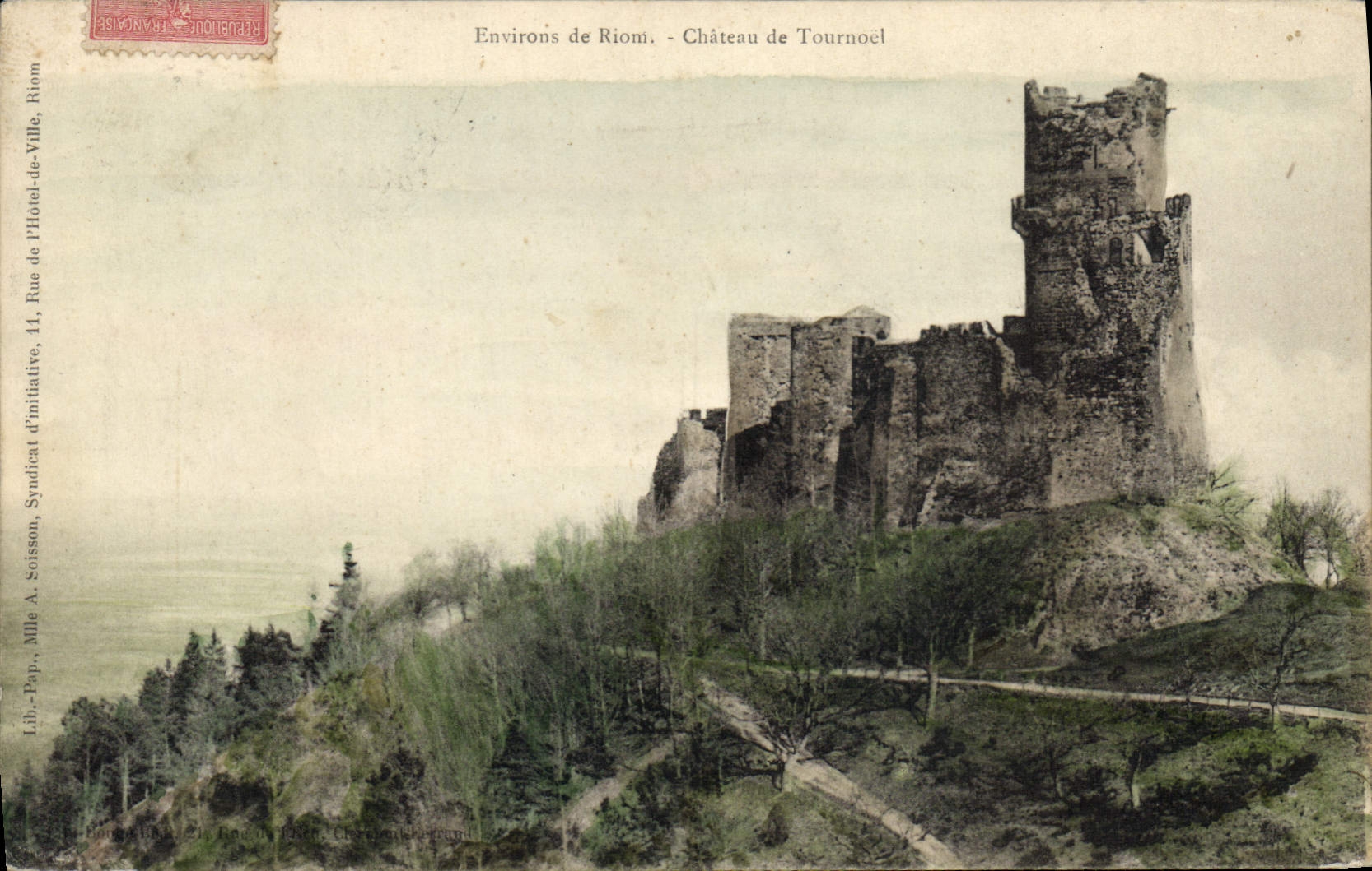 VINTAGE POSTCARD Surroundings of Riom Castle De Tournoel