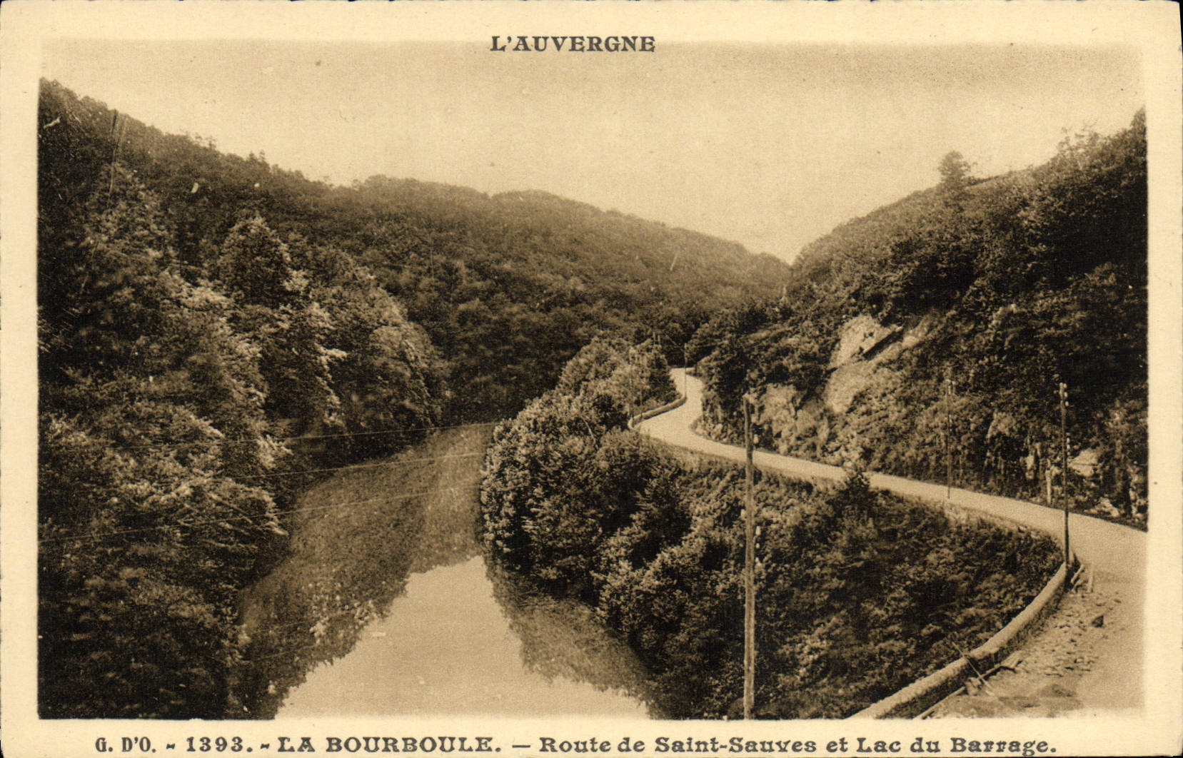 VINTAGE POSTCARD Bourboule Route Of Saint Save And Lake Of the Stopping