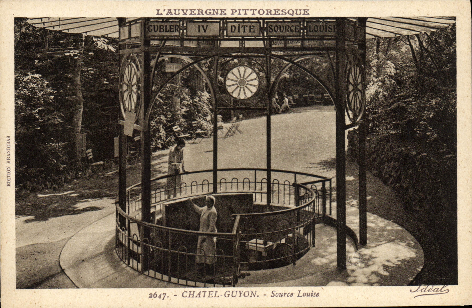 VINTAGE POSTCARD Chatelguyon Louise Sources