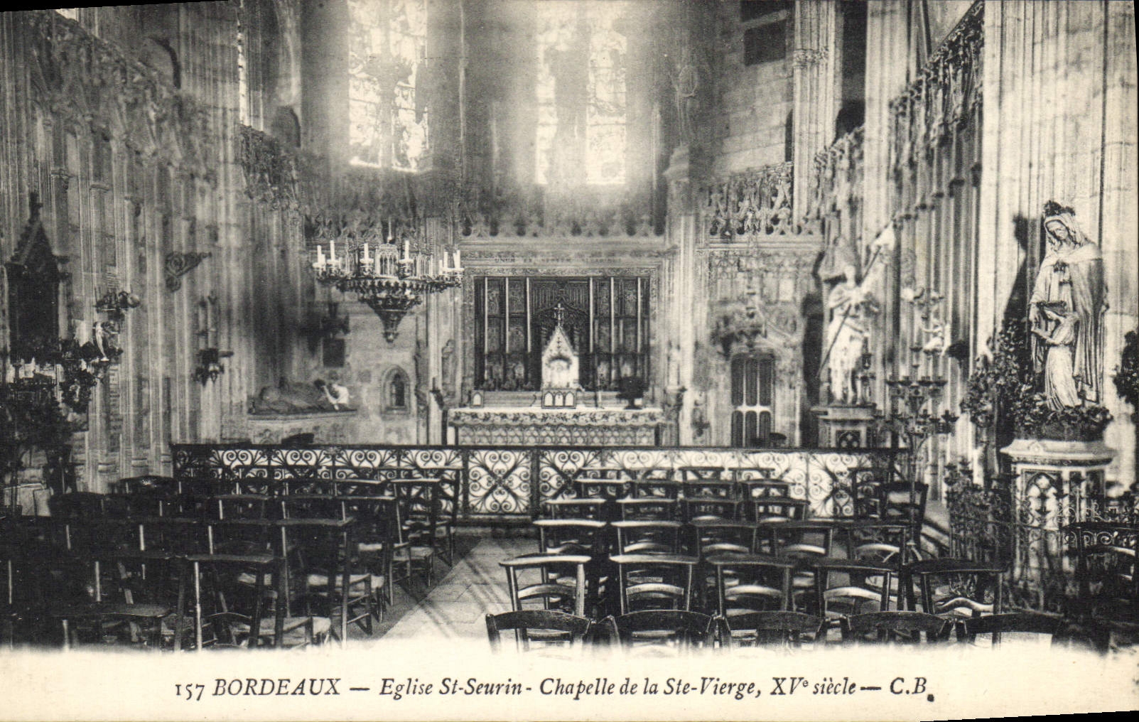 CPA Bordeaux Eglise St Seurin Chapelle De La Ste Vierge