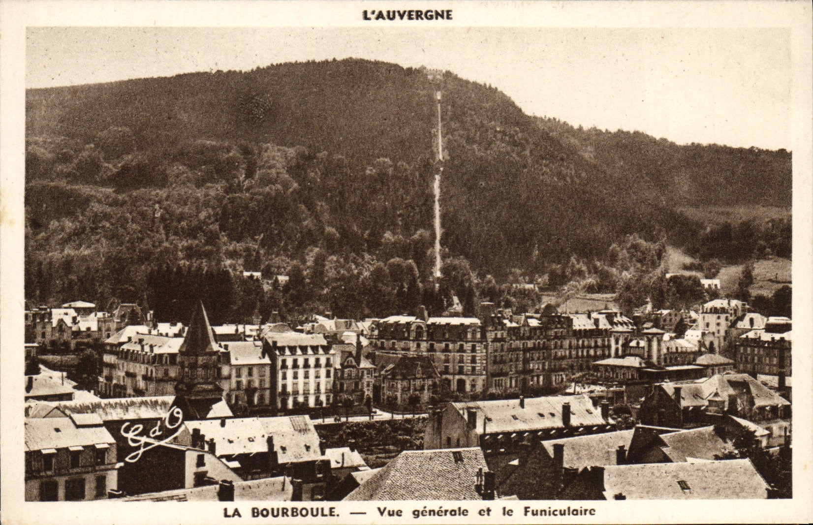 CPA L'Auvergne La Bourboule Vue Generale Et Le Funiculaire
