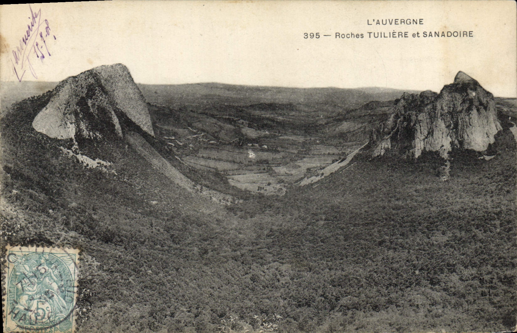 VINTAGE POSTCARD Auvergne Tuiliere Rocks And Sanadoire